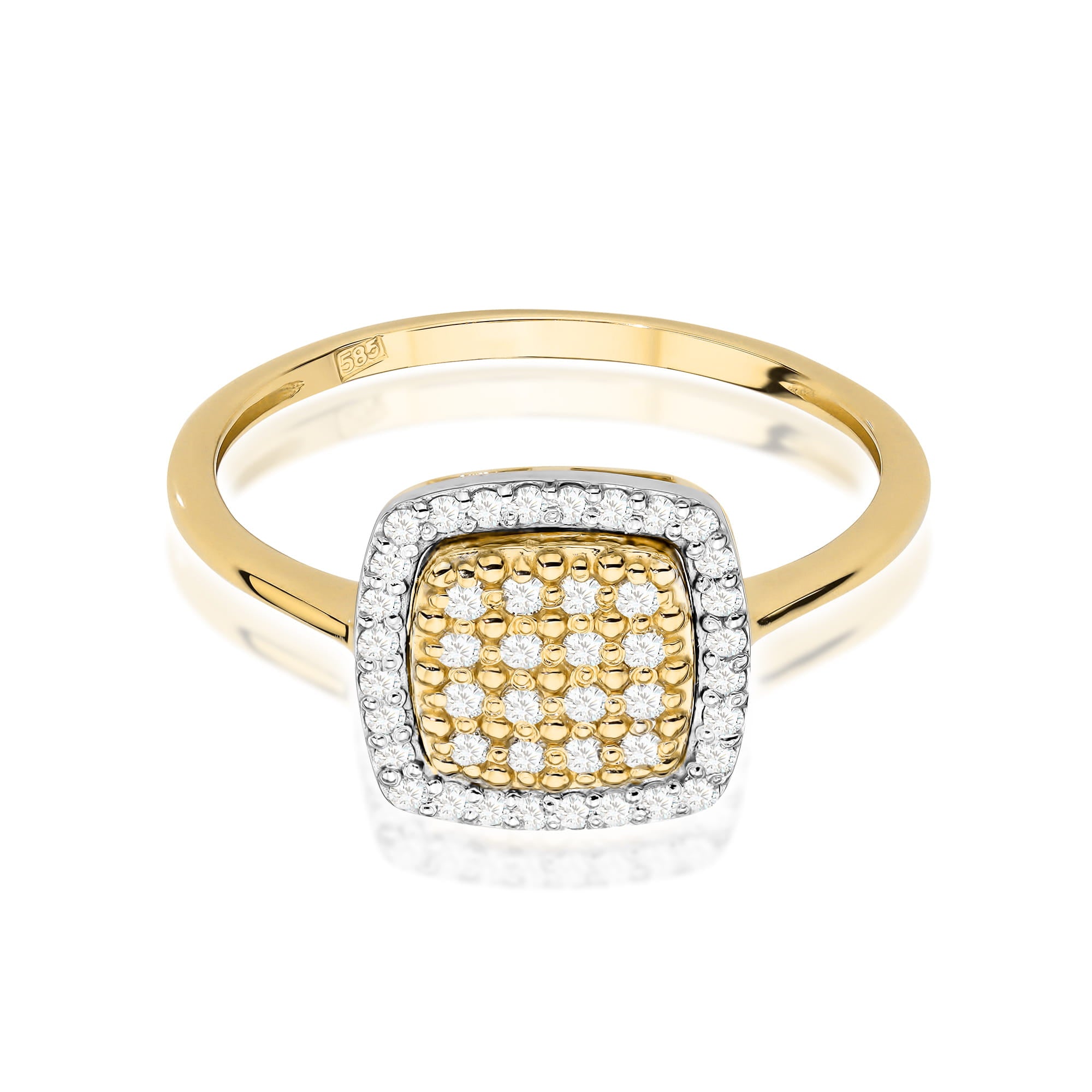 Inel Aur 9K cu Diamante Naturale 0.28 ct