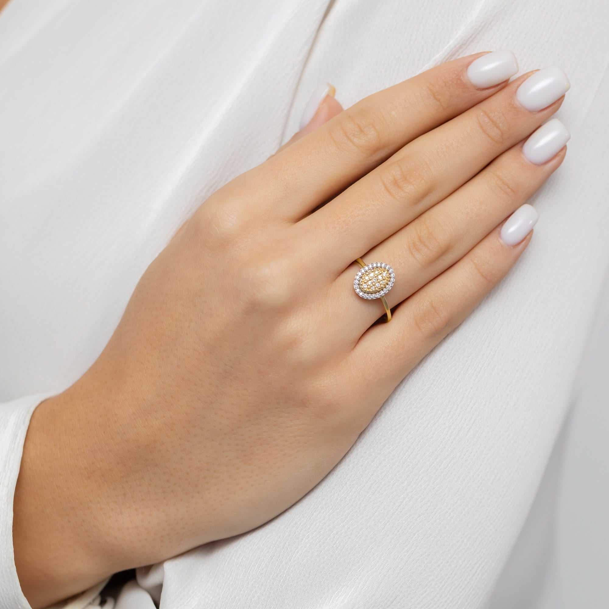 Inel Aur 9K cu Diamante Naturale 0.20 ct