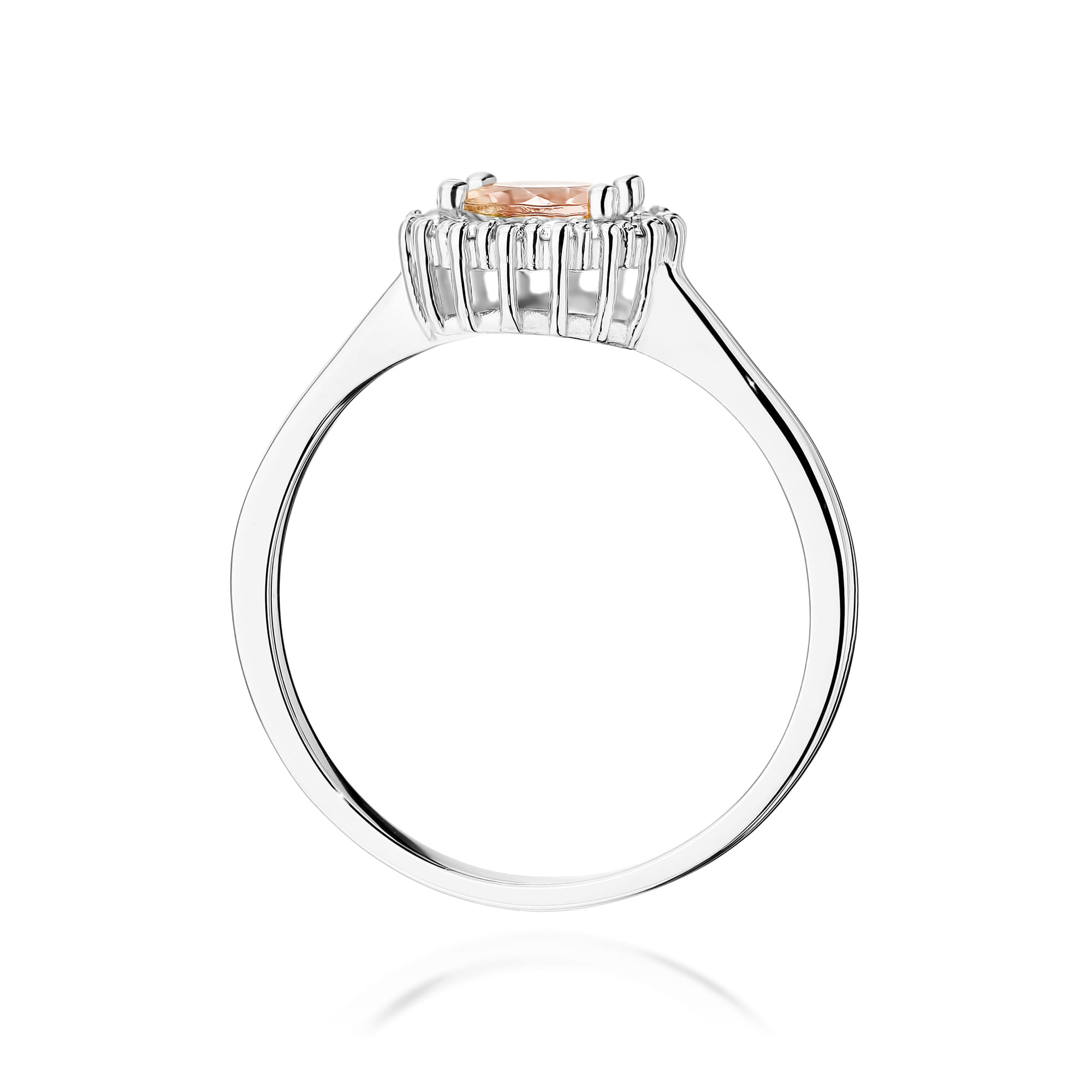 Inel Aur 14K cu Morganit 0.40 ct si Diamante Naturale 0.14 ct