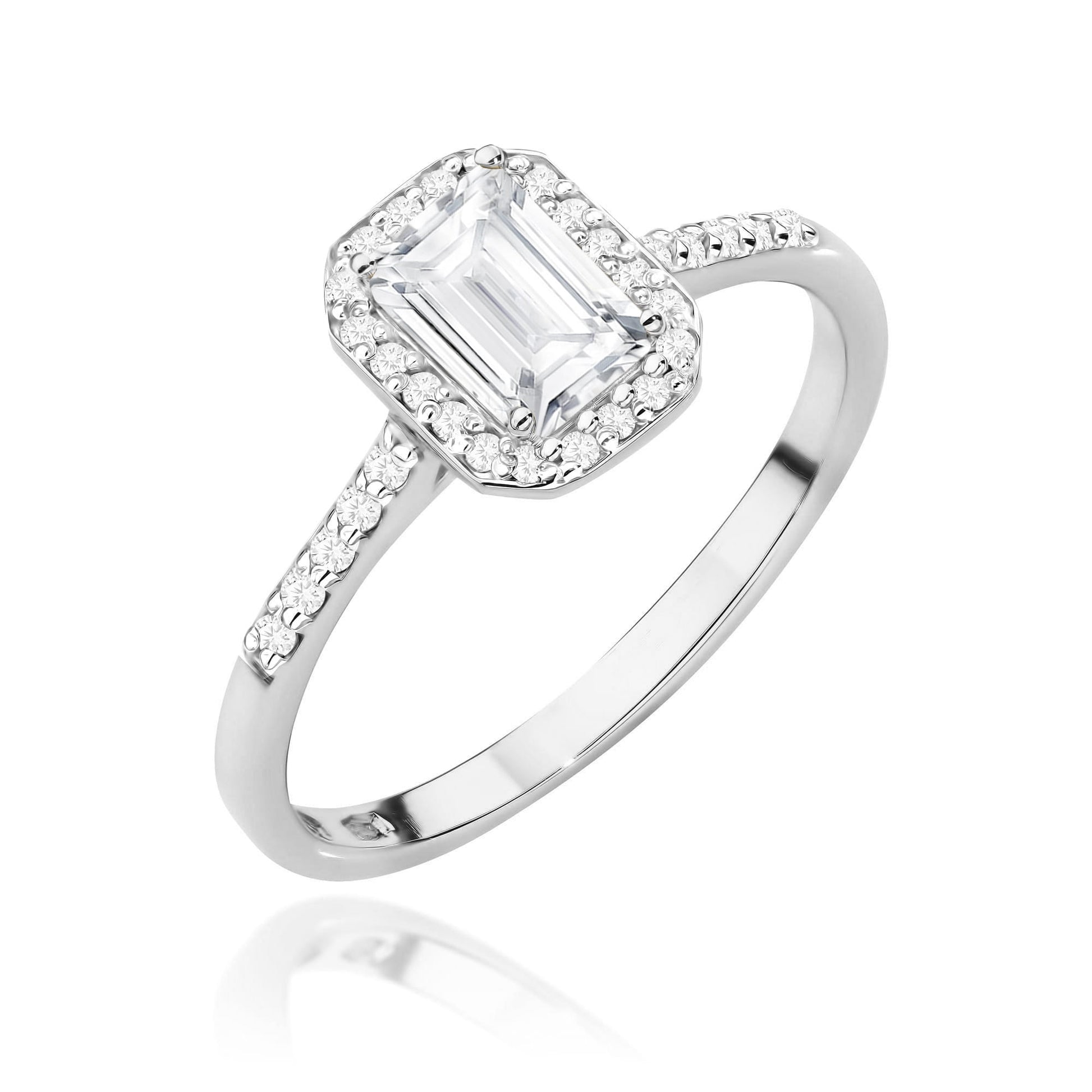 Inel Aur 9K cu Diamante de Laborator 0.79 ct