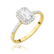 Inel Aur 9K cu Diamante de Laborator 0.79 ct