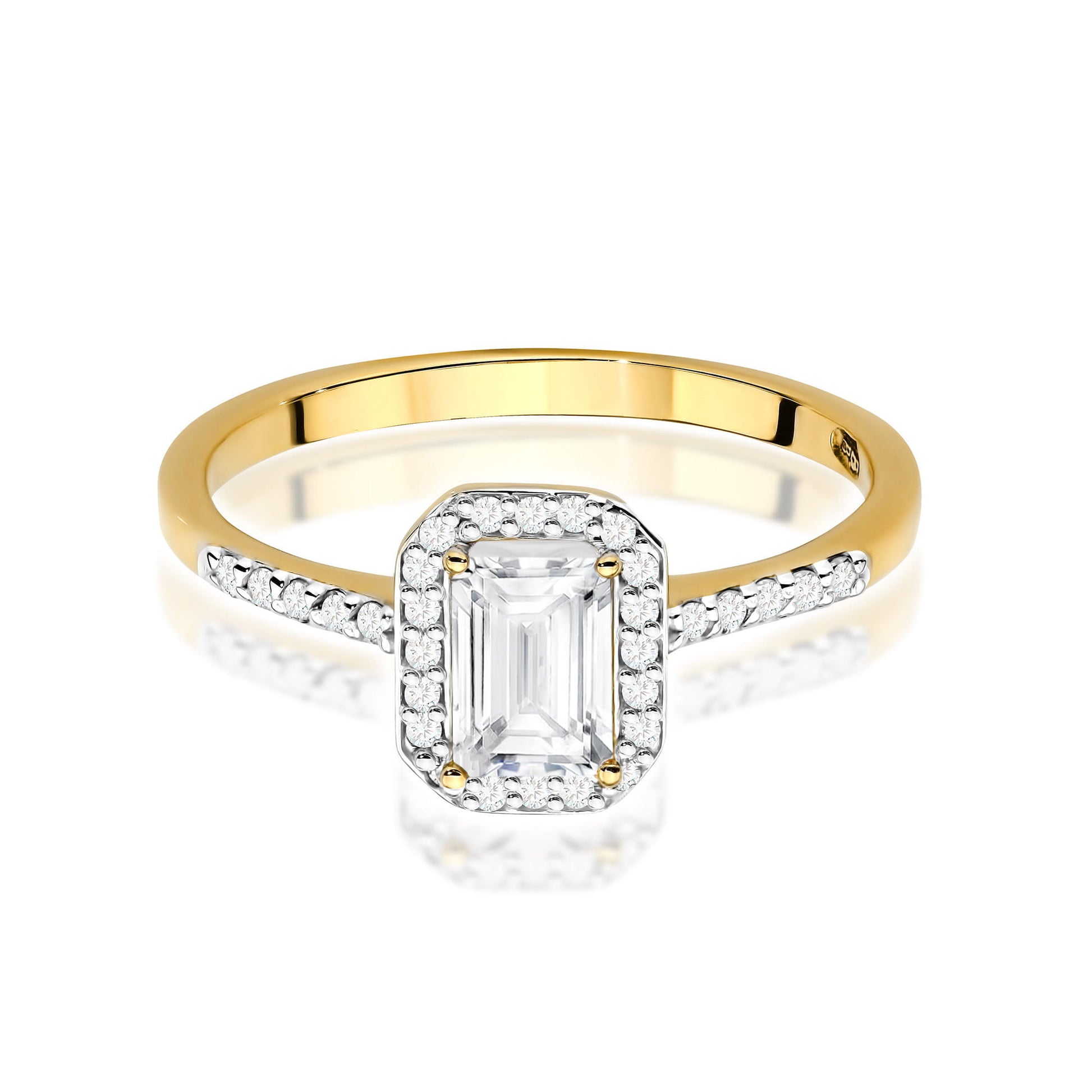 Inel Aur 9K cu Diamante de Laborator 0.79 ct