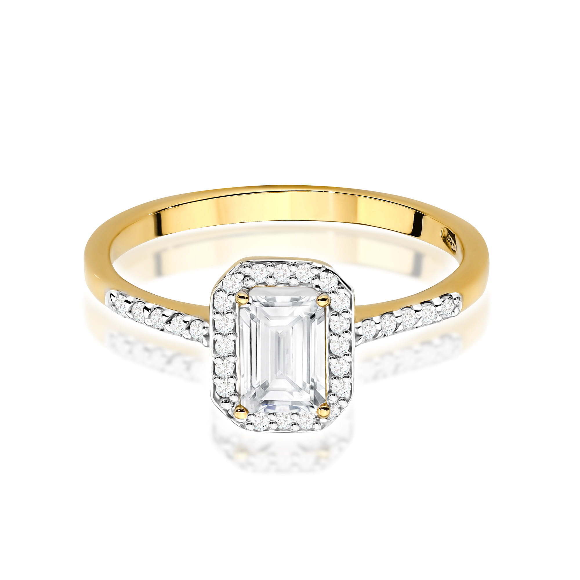 Inel Aur 9K cu Diamante de Laborator 0.79 ct