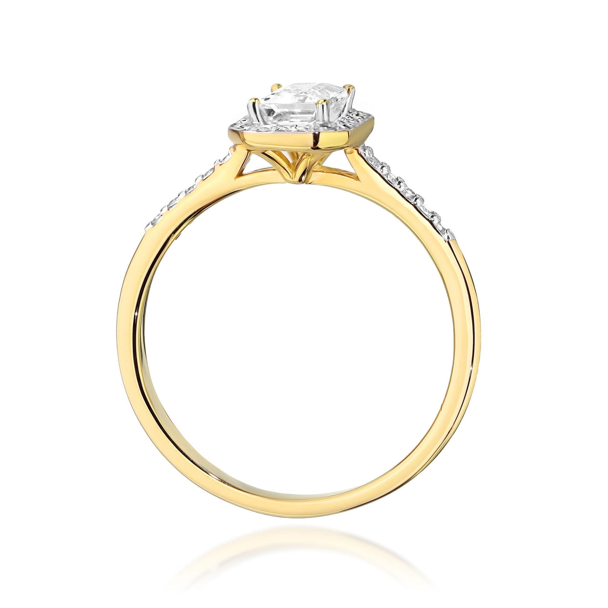 Inel Aur 9K cu Diamante de Laborator 0.79 ct