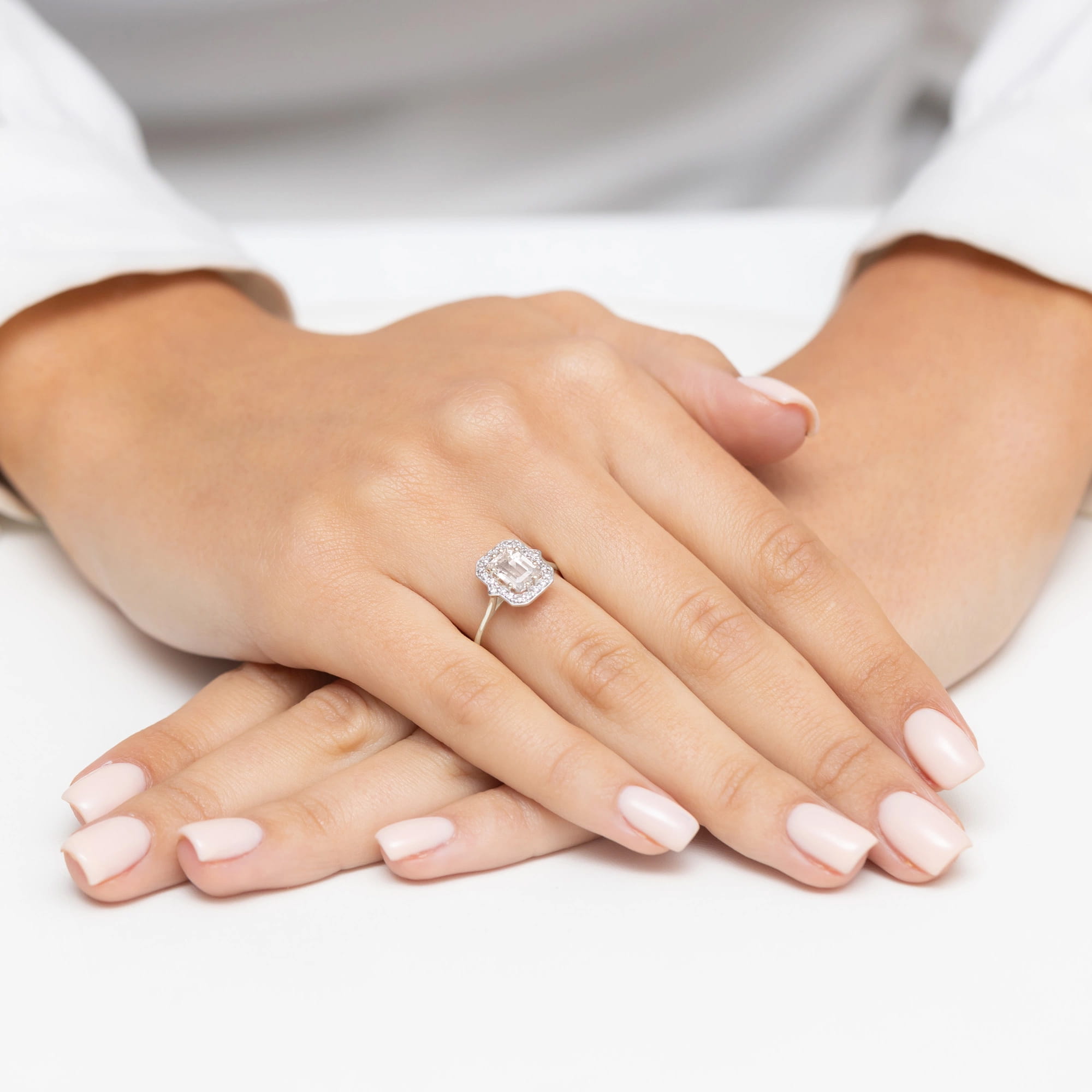 Inel Diamant Aur 14K Emerald 1.00ct W0576