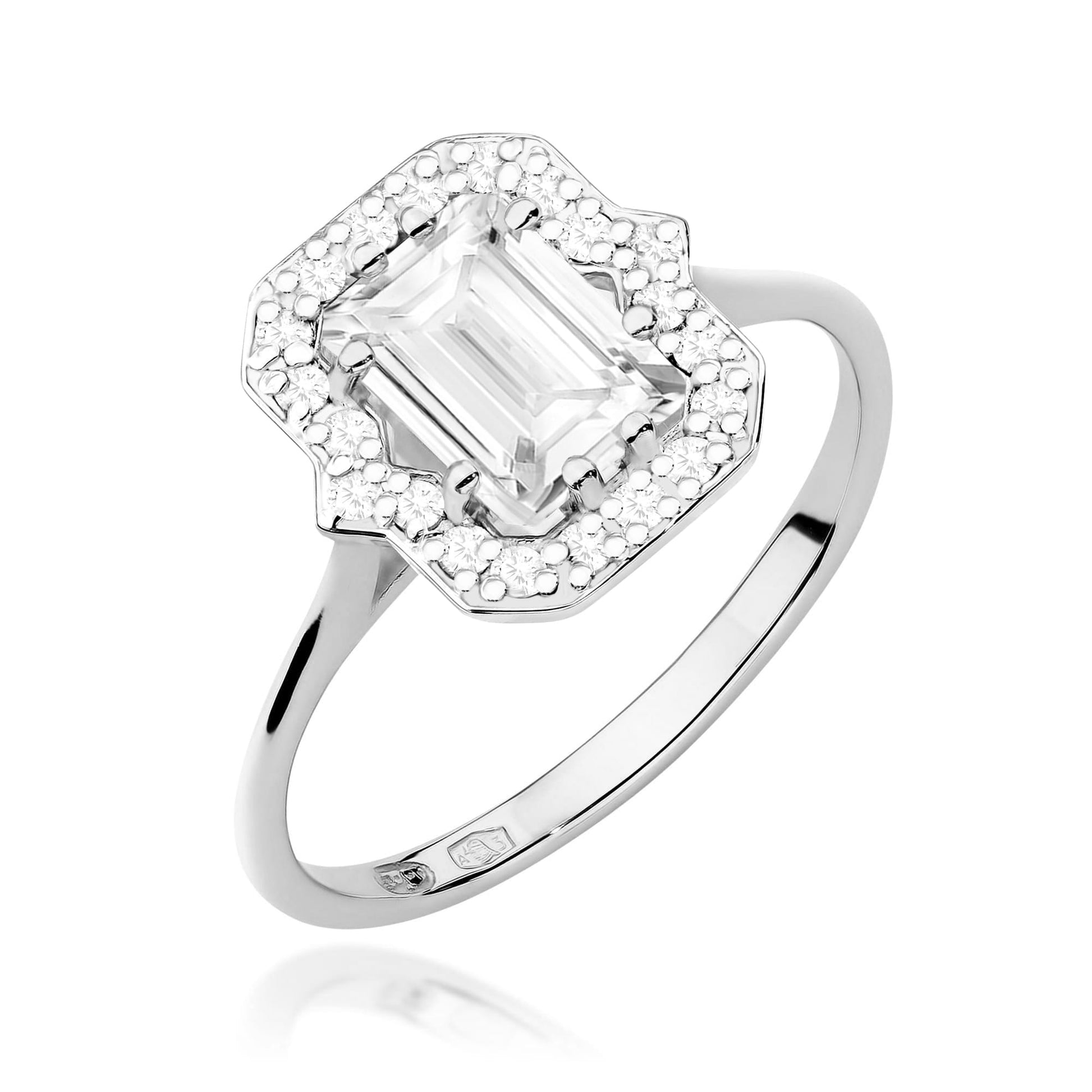 Inel Aur 9K cu Diamante de Laborator 1.17 ct