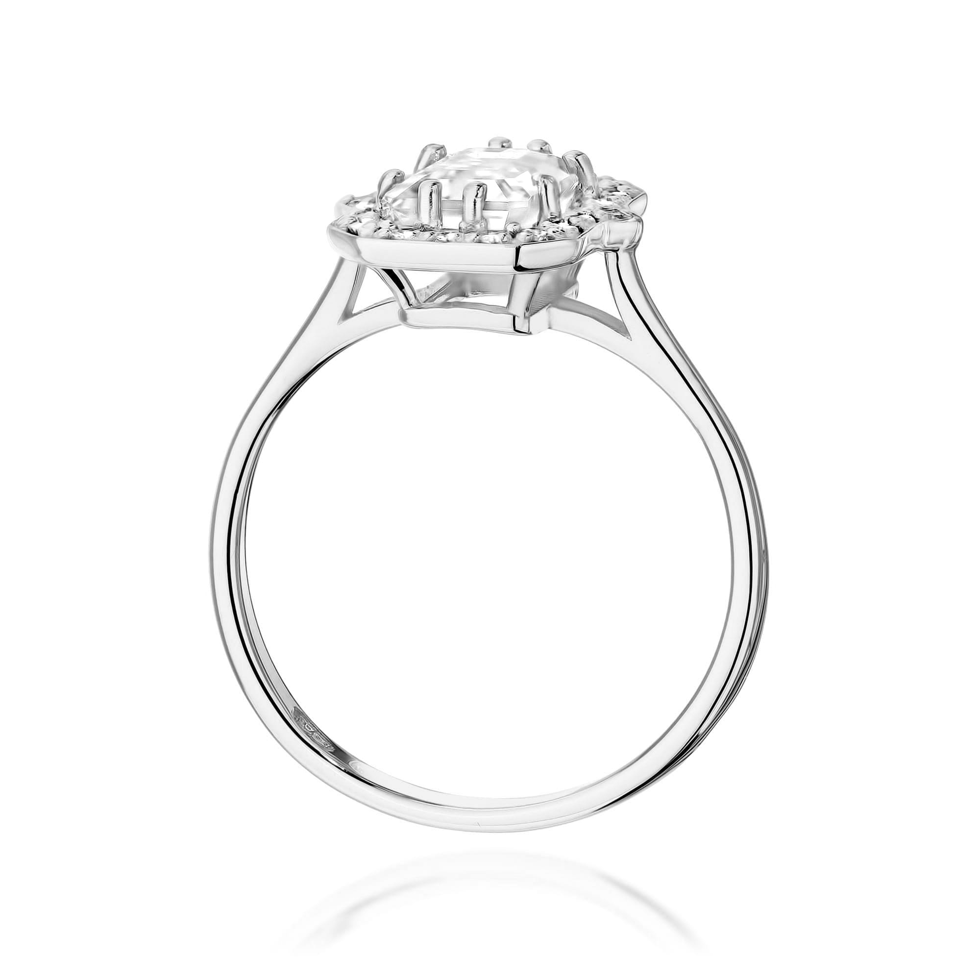 Inel Aur 9K cu Diamante de Laborator 1.17 ct