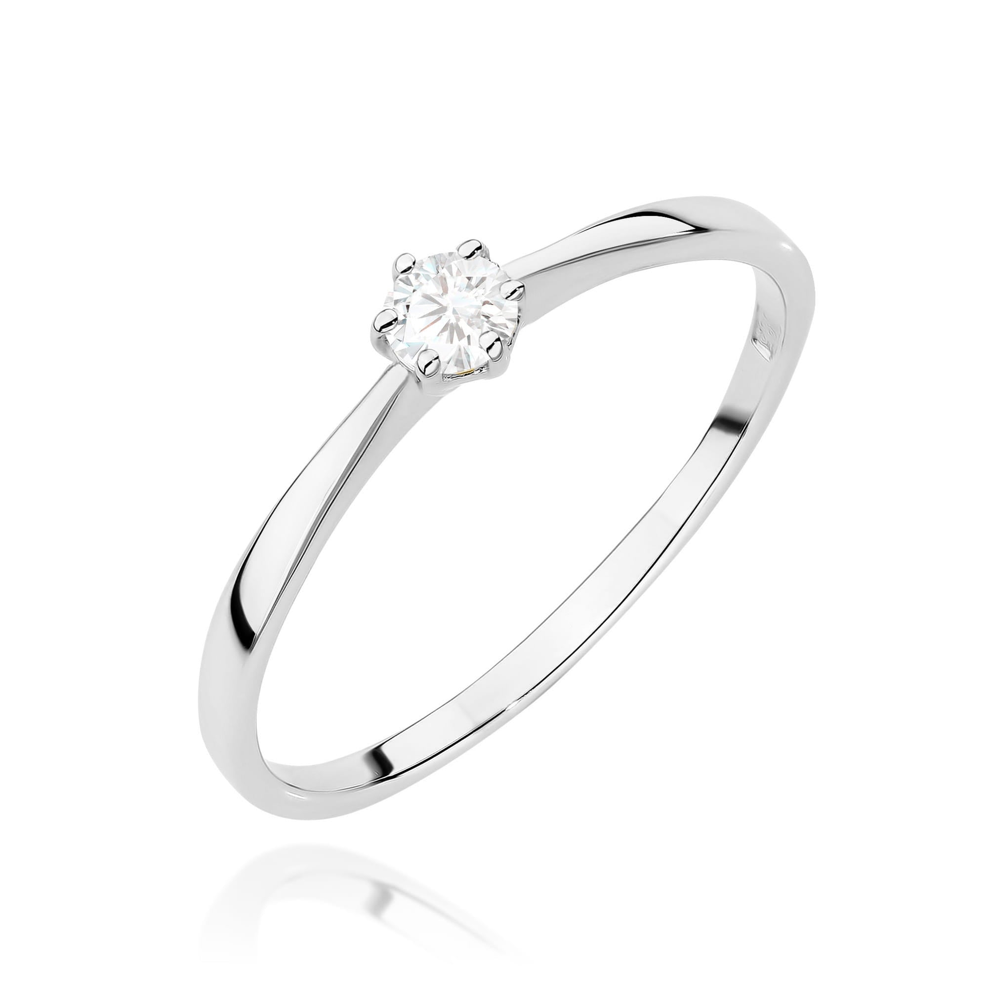 Inel Aur 9K cu Diamant Natural 0.10 ct
