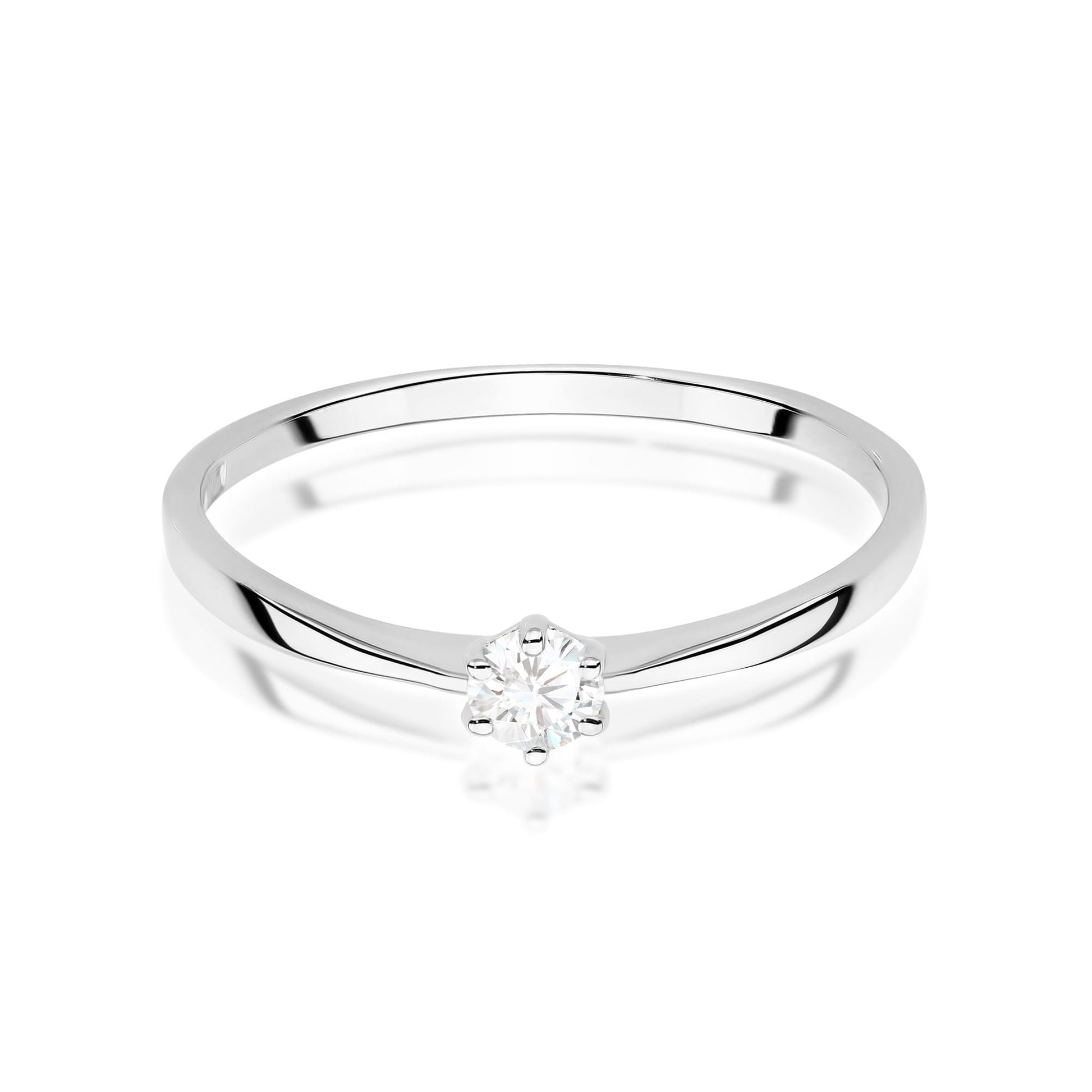 Inel Aur 9K cu Diamant Natural 0.10 ct