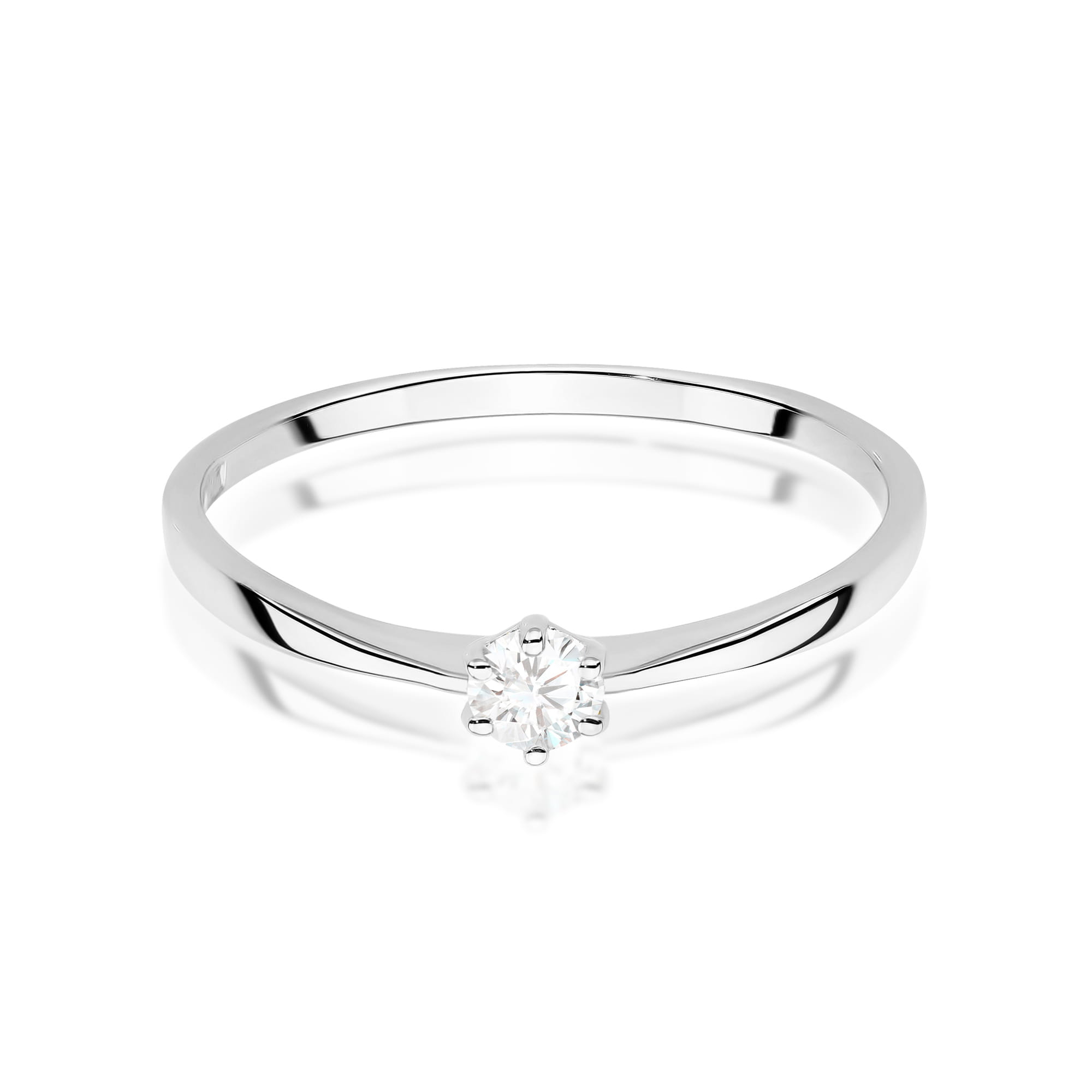 Inel Aur 9K cu Diamant Natural 0.10 ct