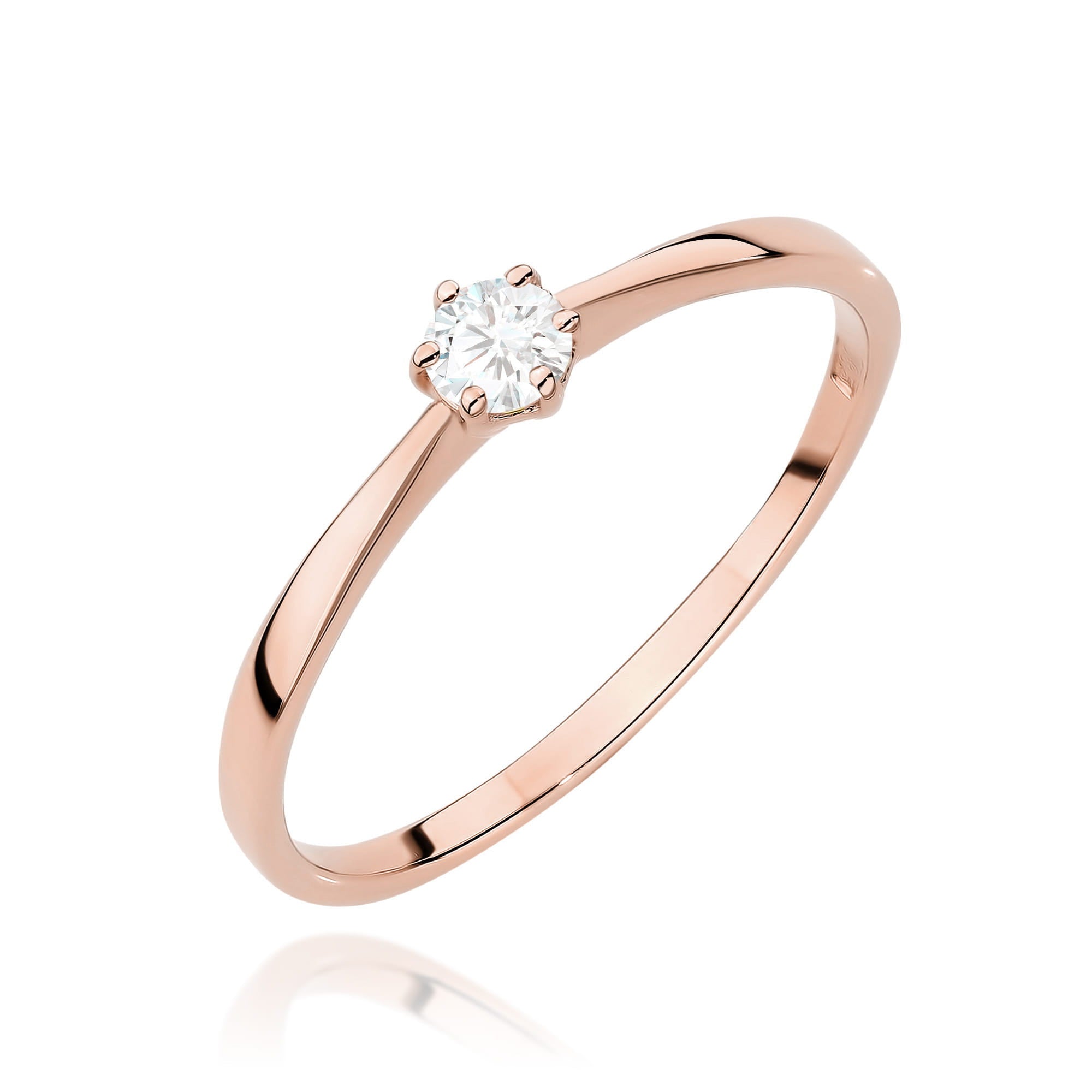 Inel Aur 14K W0579 Diamant Cultivat 0.10ct