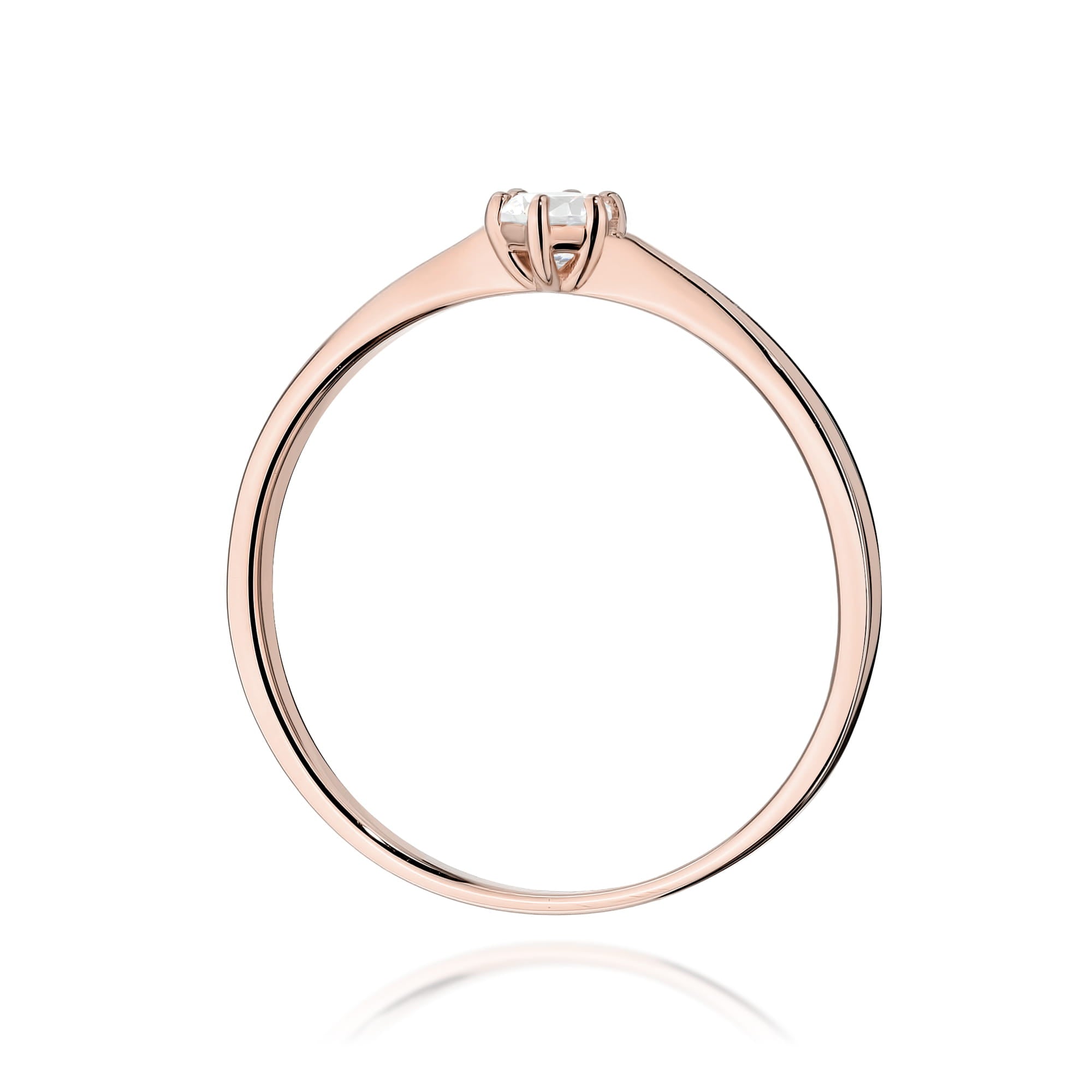 Inel Aur 14K W0579 Diamant Cultivat 0.10ct