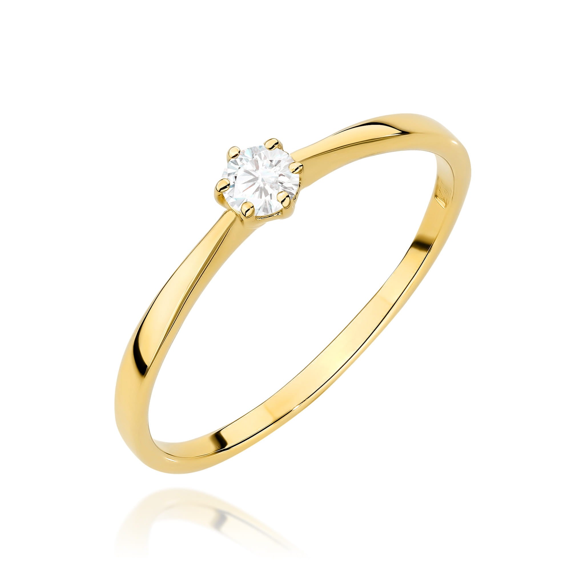 Inel Aur 14K W0579 Diamant Cultivat 0.10ct