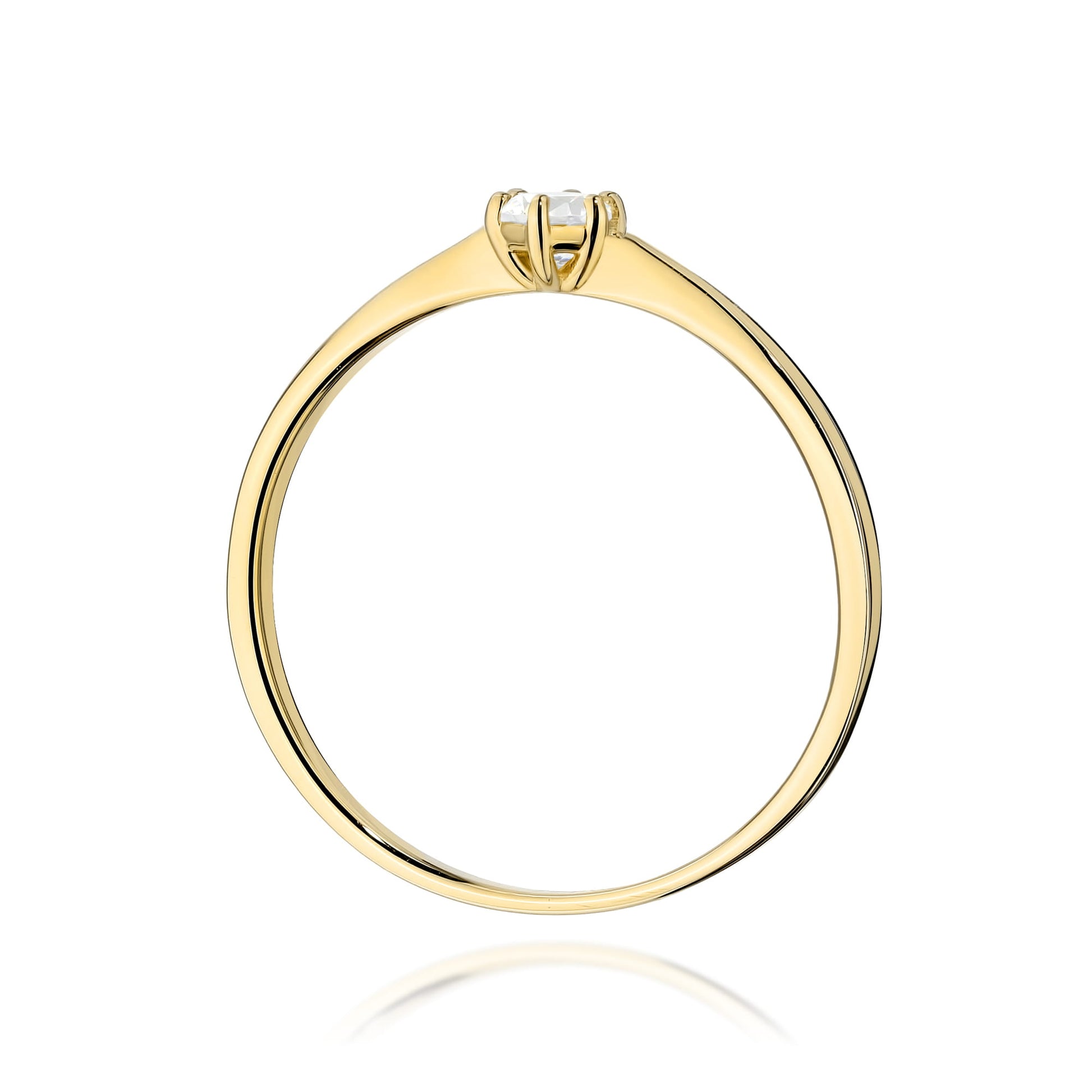 Inel Aur 14K W0579 Diamant Cultivat 0.10ct