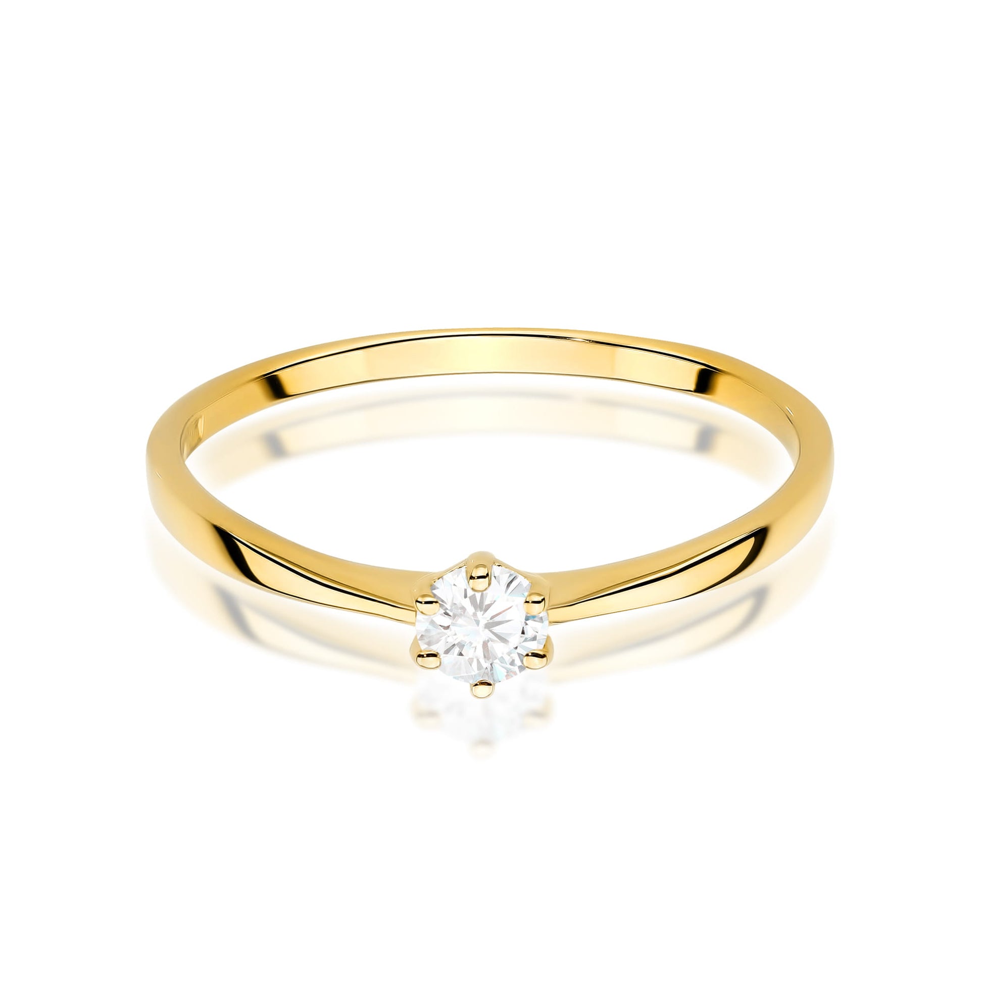 Inel Aur 14K cu Diamant de Laborator 0.15 ct