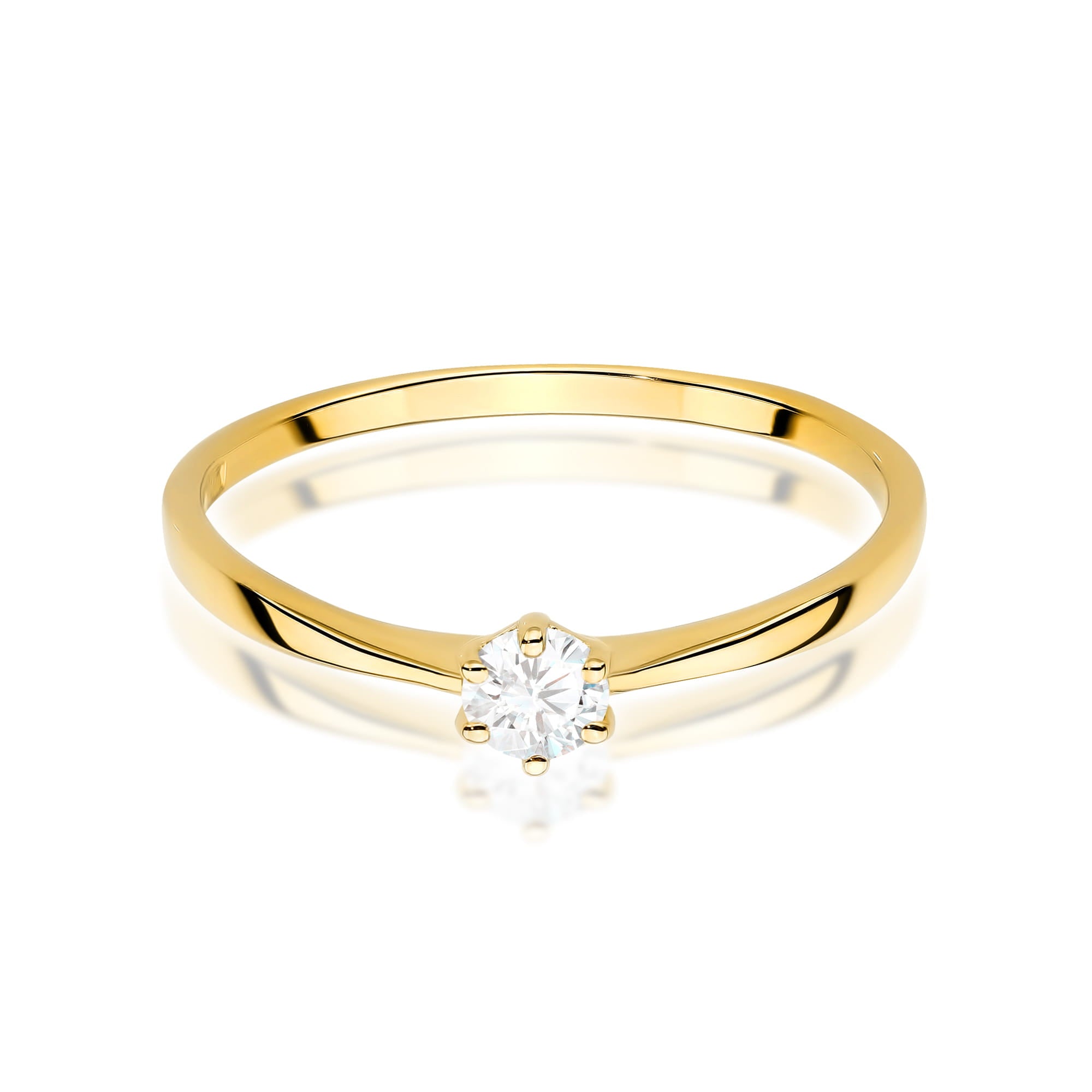 Inel Aur 14K cu Diamant de Laborator 0.15 ct