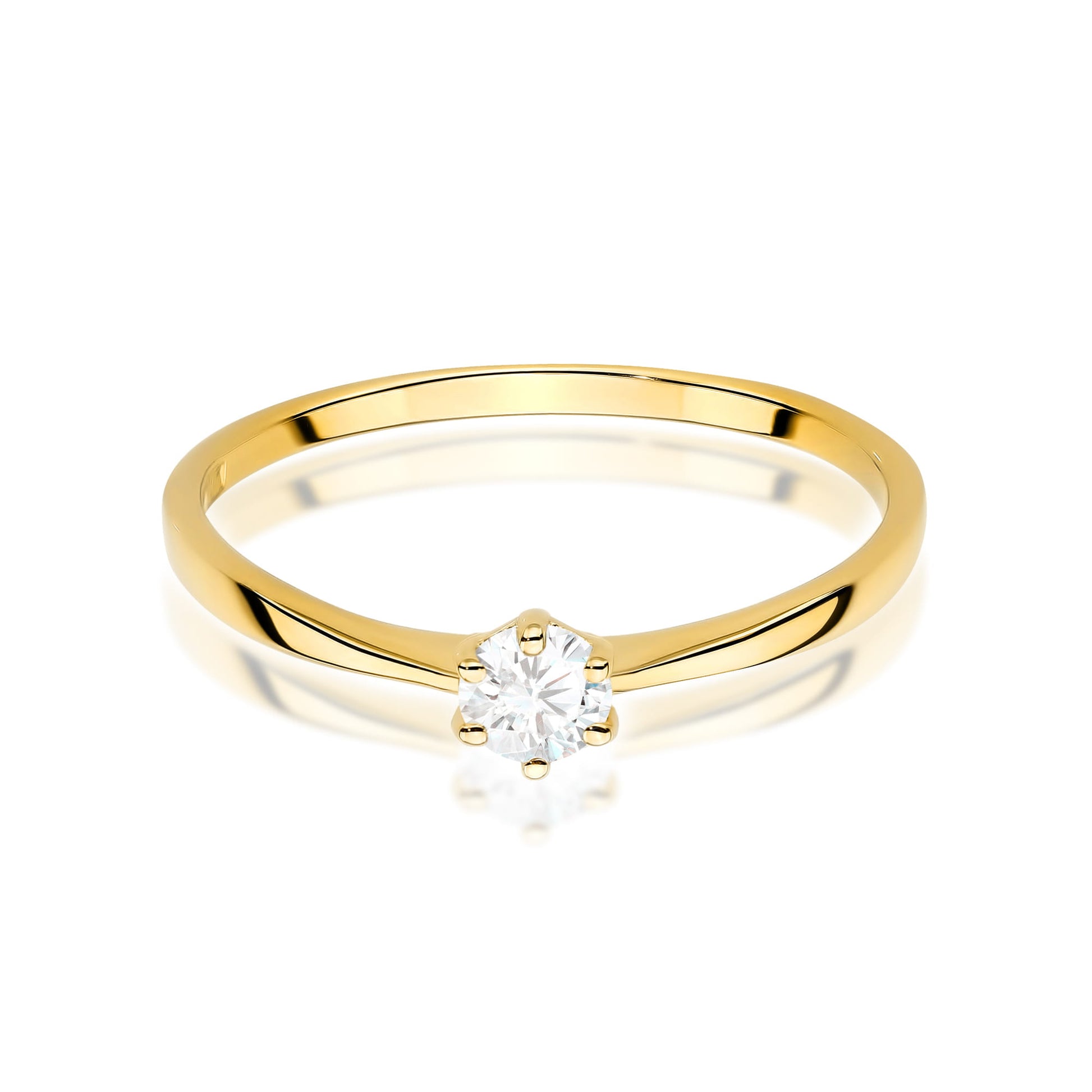 Inel Aur 9K cu Diamant de Laborator 0.20 ct
