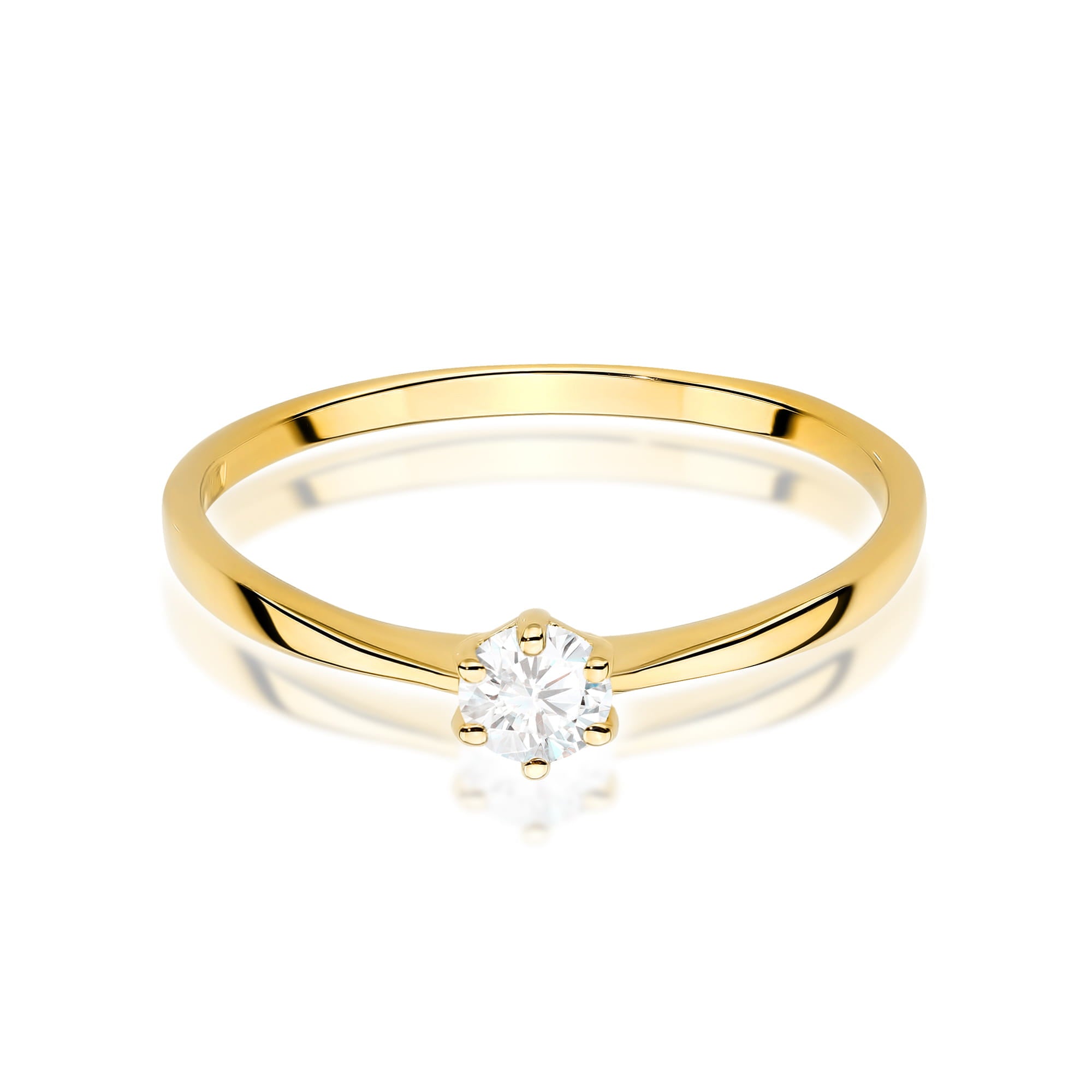 Inel Aur 9K cu Diamant de Laborator 0.20 ct
