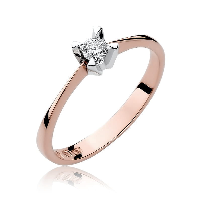 Inel Aur 14K cu Diamant 0,12 ct