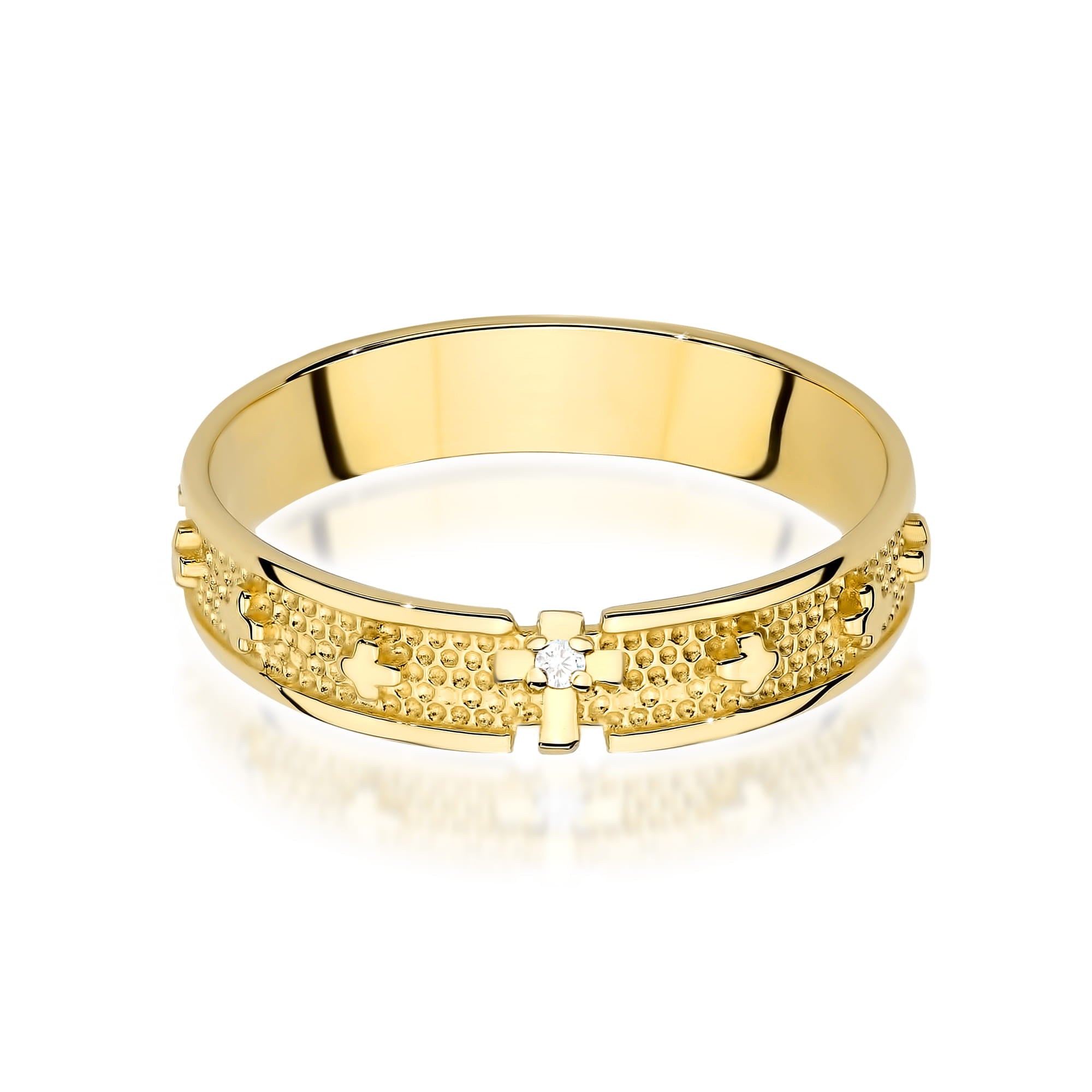 Inel Aur 9K cu Diamant Natural 0.01 ct