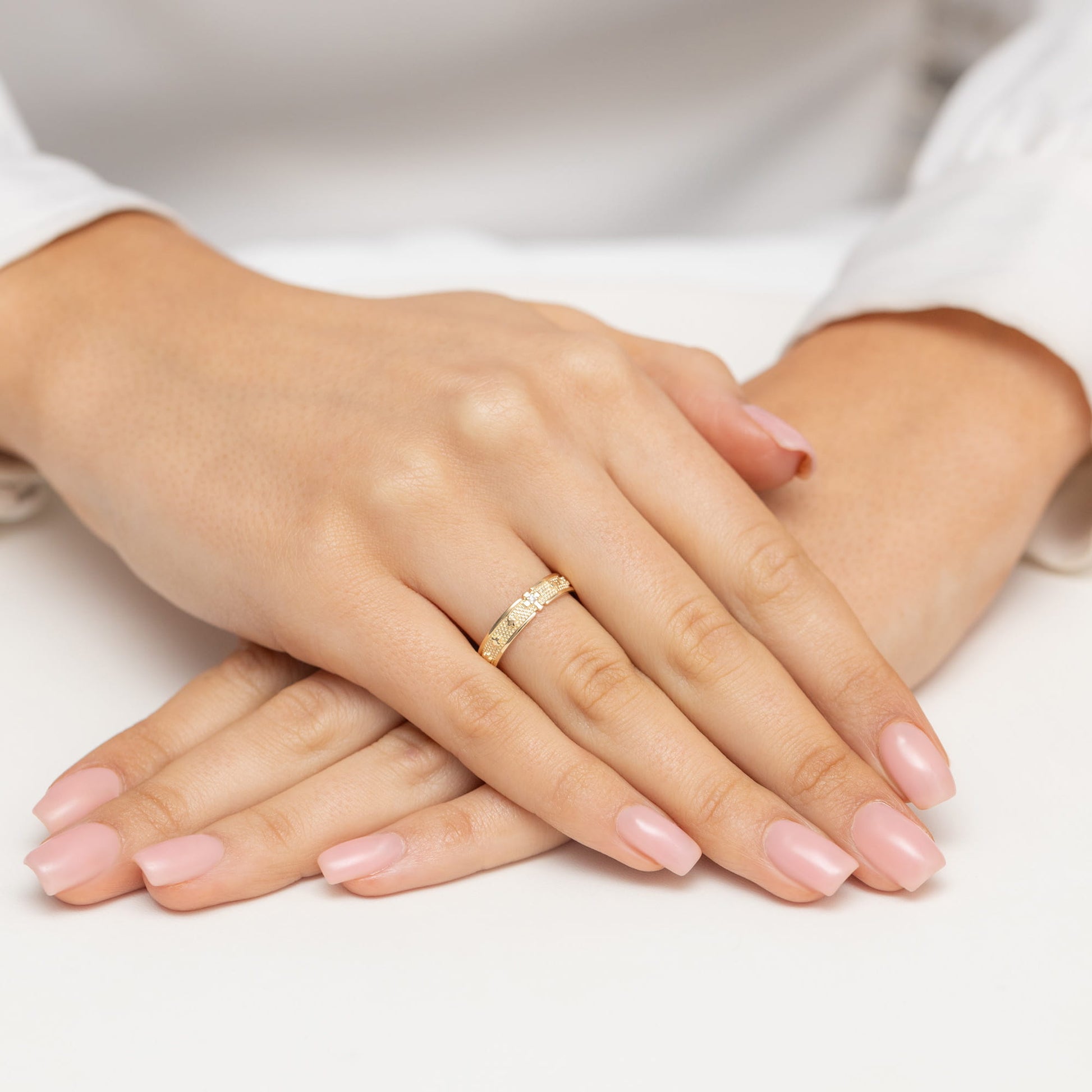Inel Aur 9K cu Diamant Natural 0.01 ct