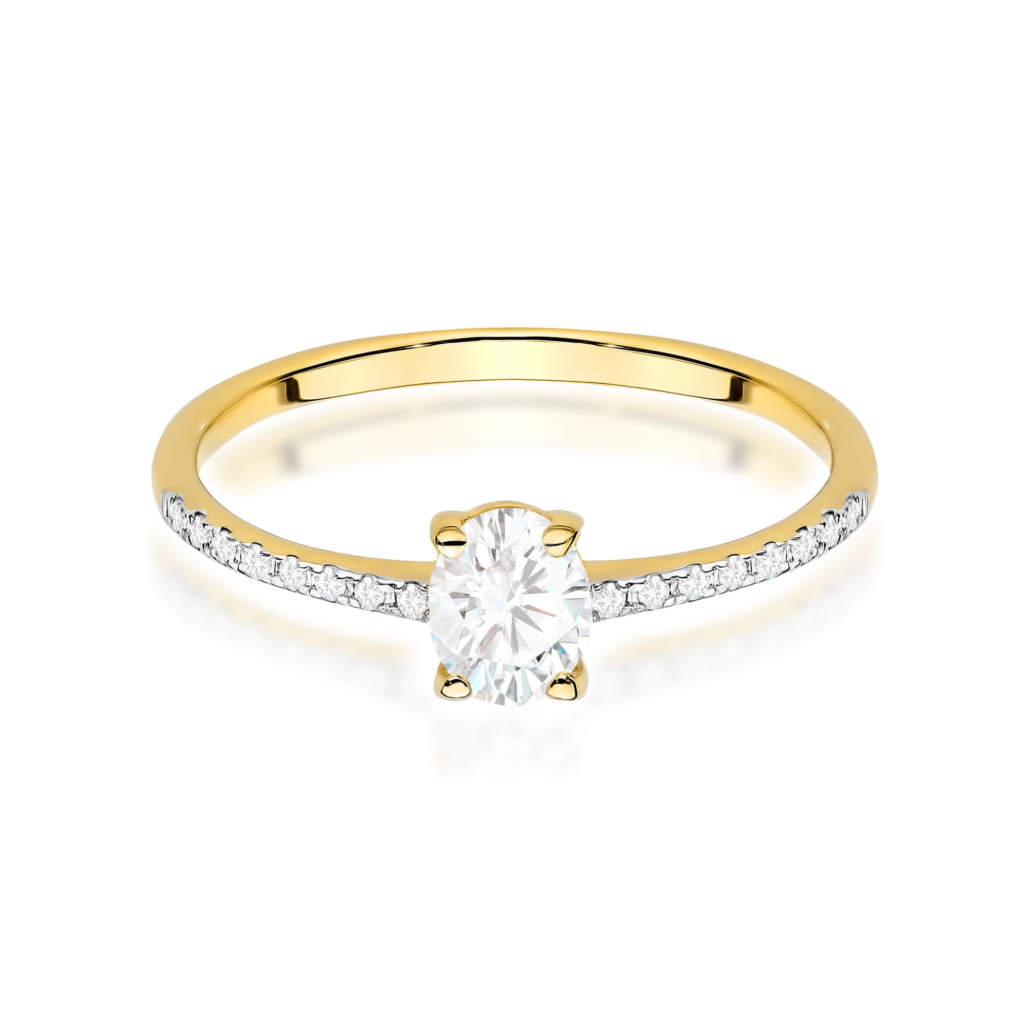 Inel Aur 14K cu Diamante Naturale 0.38 ct