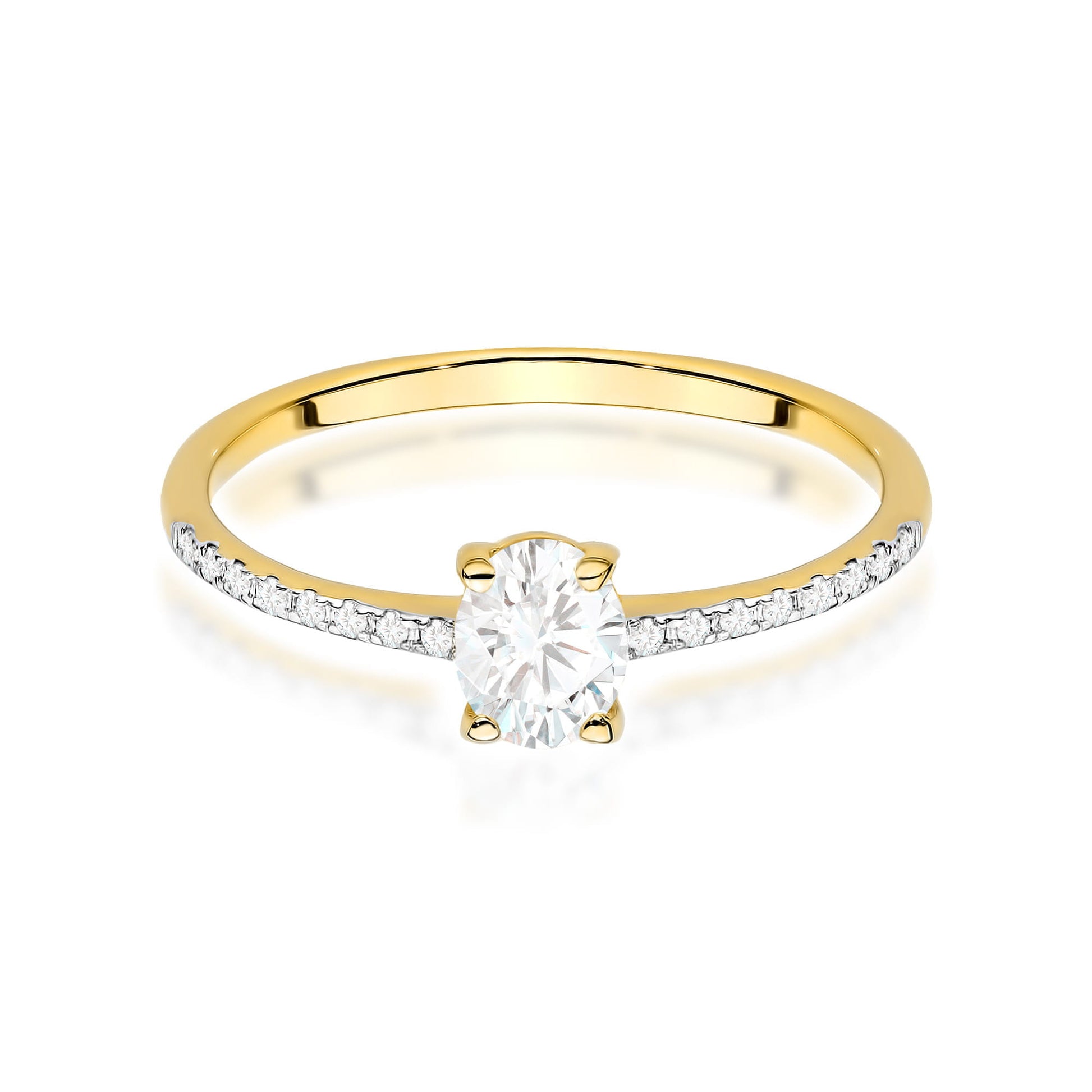 Inel Aur 9K cu Diamante Naturale 0.38 ct
