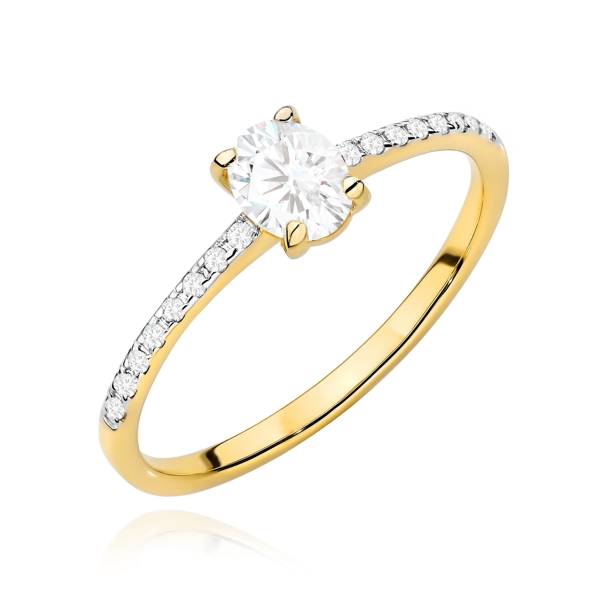 Inel Aur 9K cu Diamante de Laborator 0.38 ct