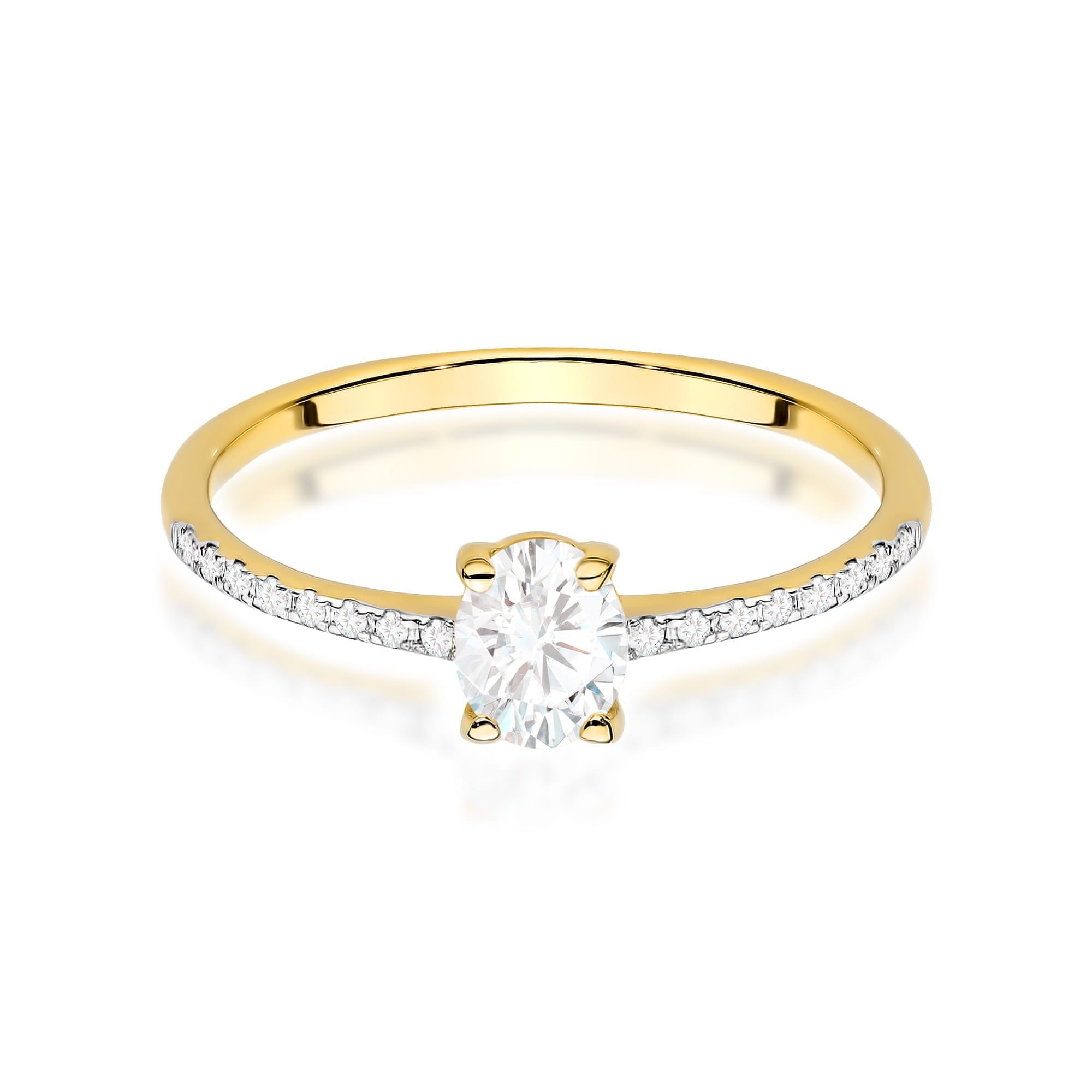Inel Aur 9K cu Diamante de Laborator 0.38 ct