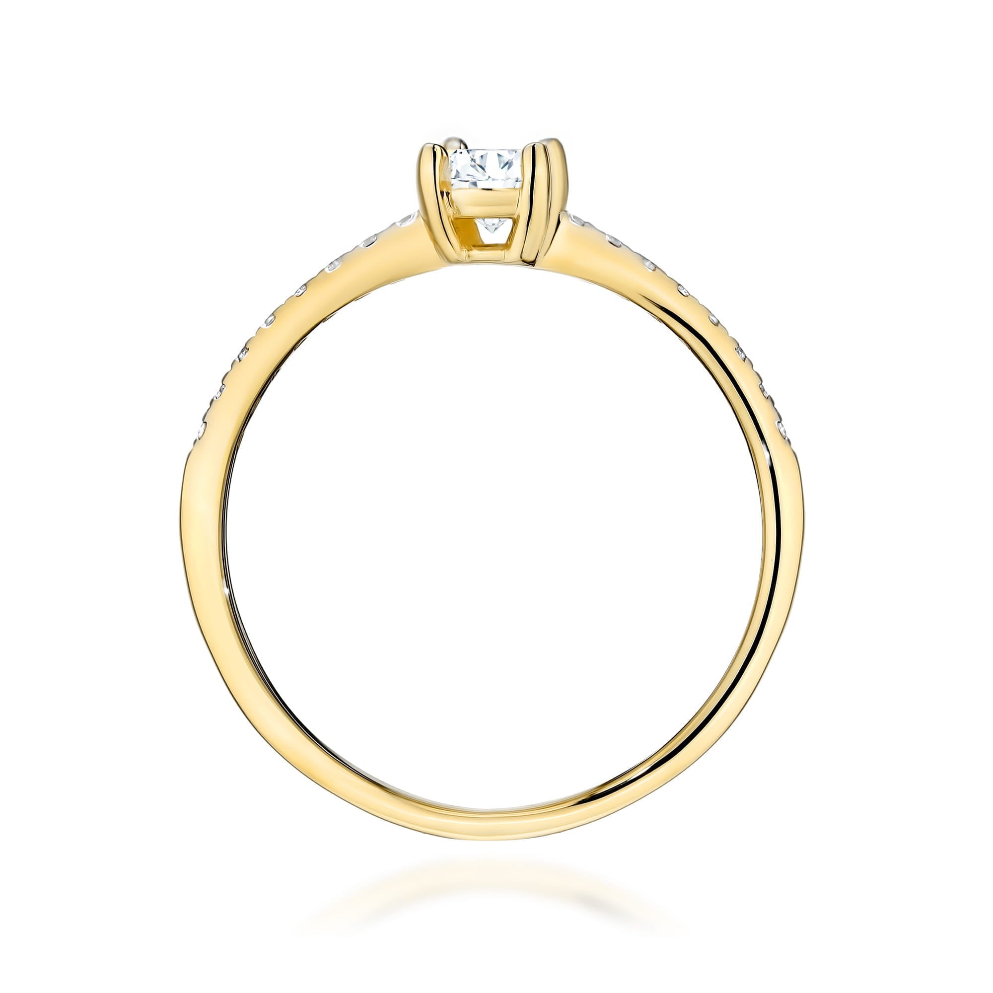 Inel Aur 9K cu Diamante de Laborator 0.38 ct