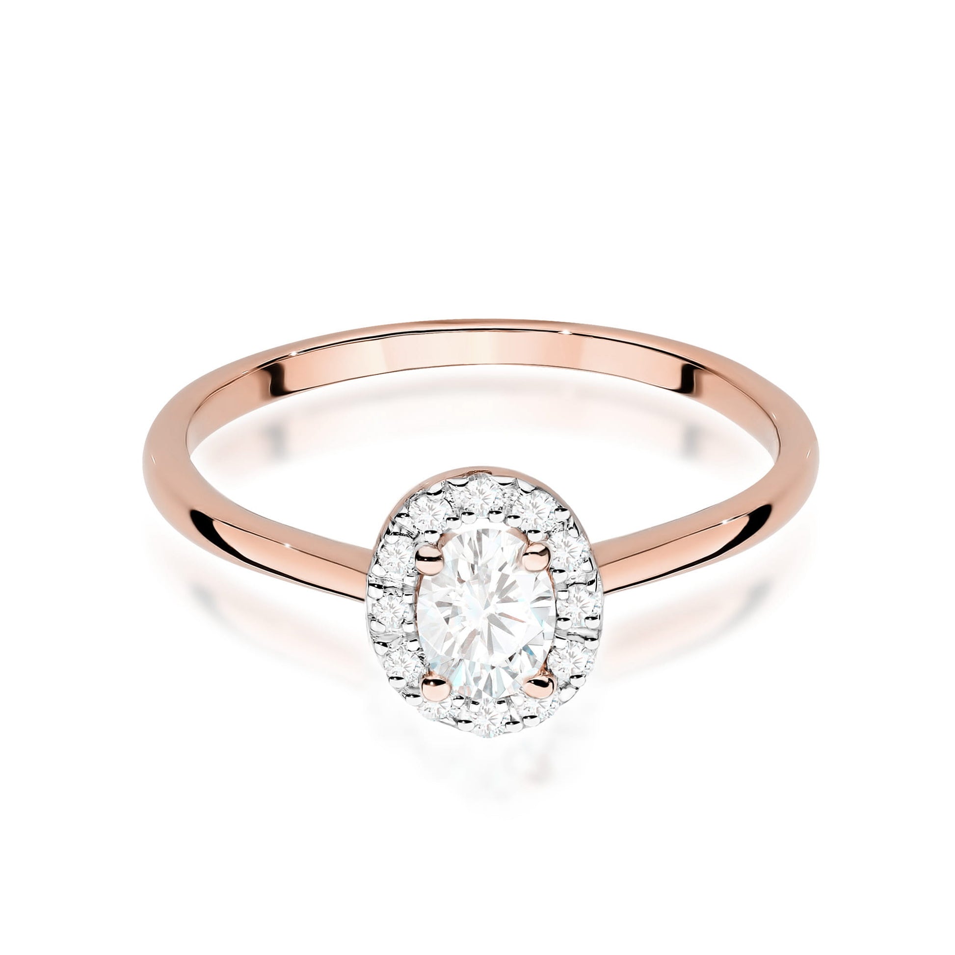 Inel Aur 14K W0583 Diamant Crescut în Laborator 0.30ct