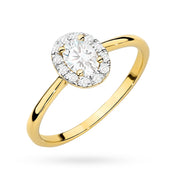 Inel Aur 9K cu Diamante Naturale 0.40 ct