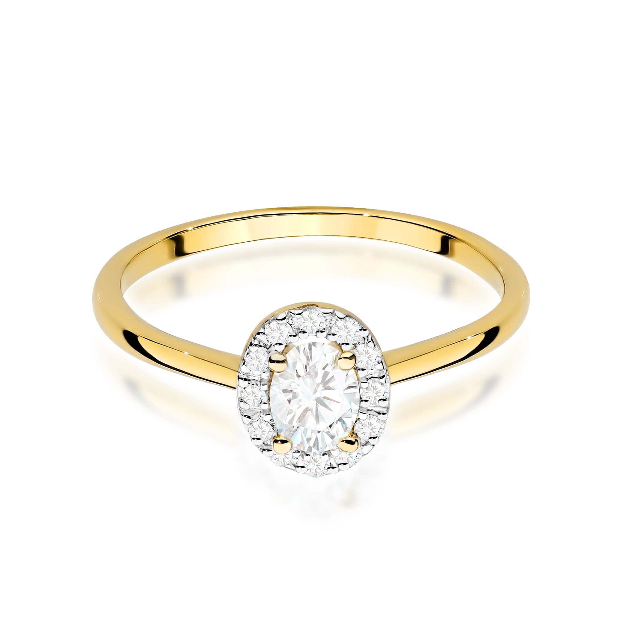 Inel Aur 9K cu Diamante Naturale 0.40 ct