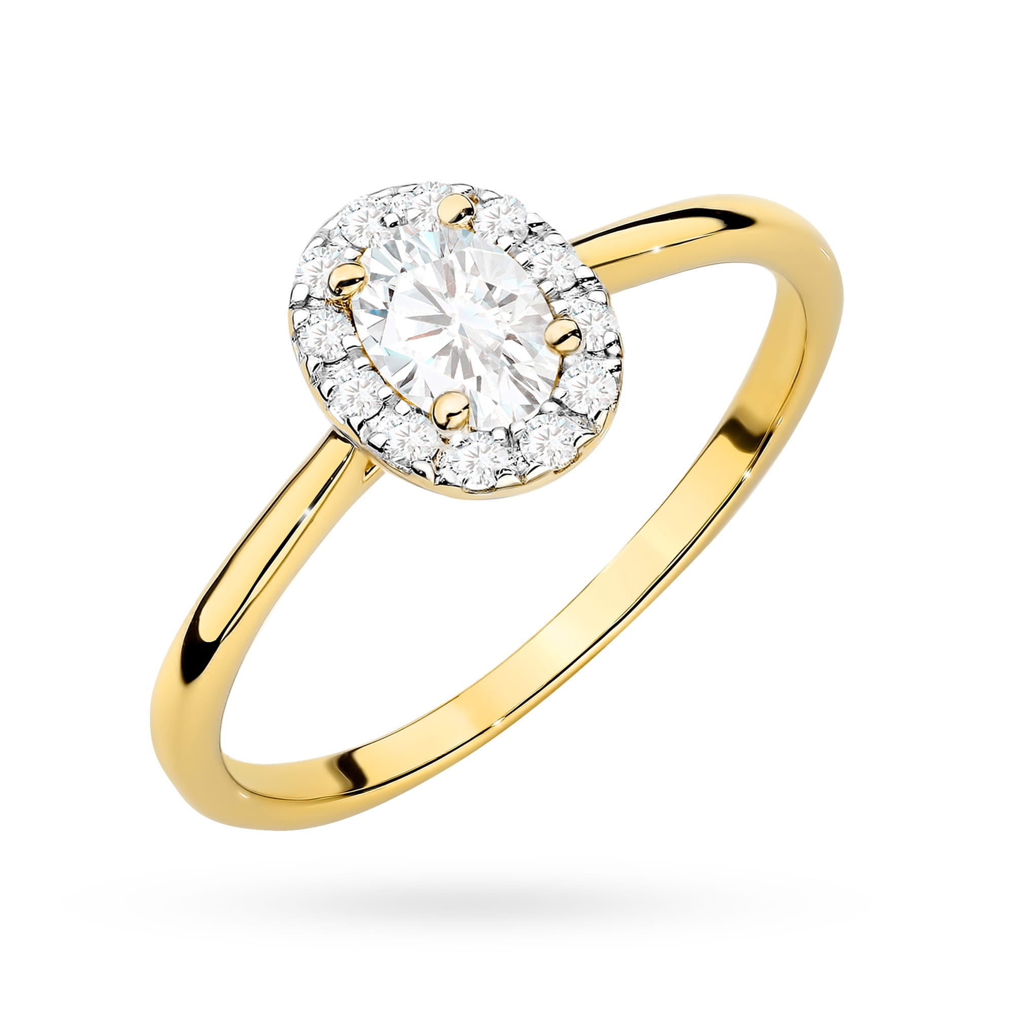 Inel Aur 9K cu Diamante de Laborator 0.40 ct