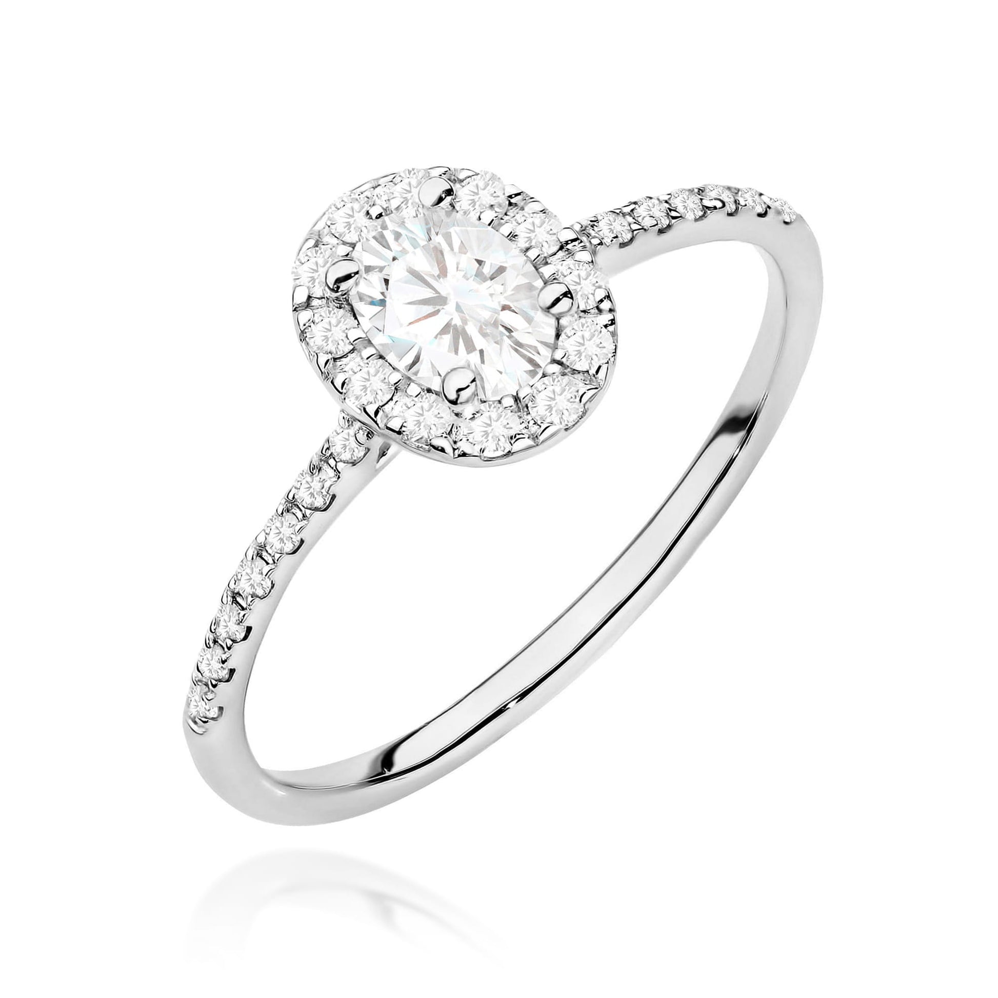 Inel Aur 14K Diamant Cultivat în Laborator Oval 0.30ct W0584