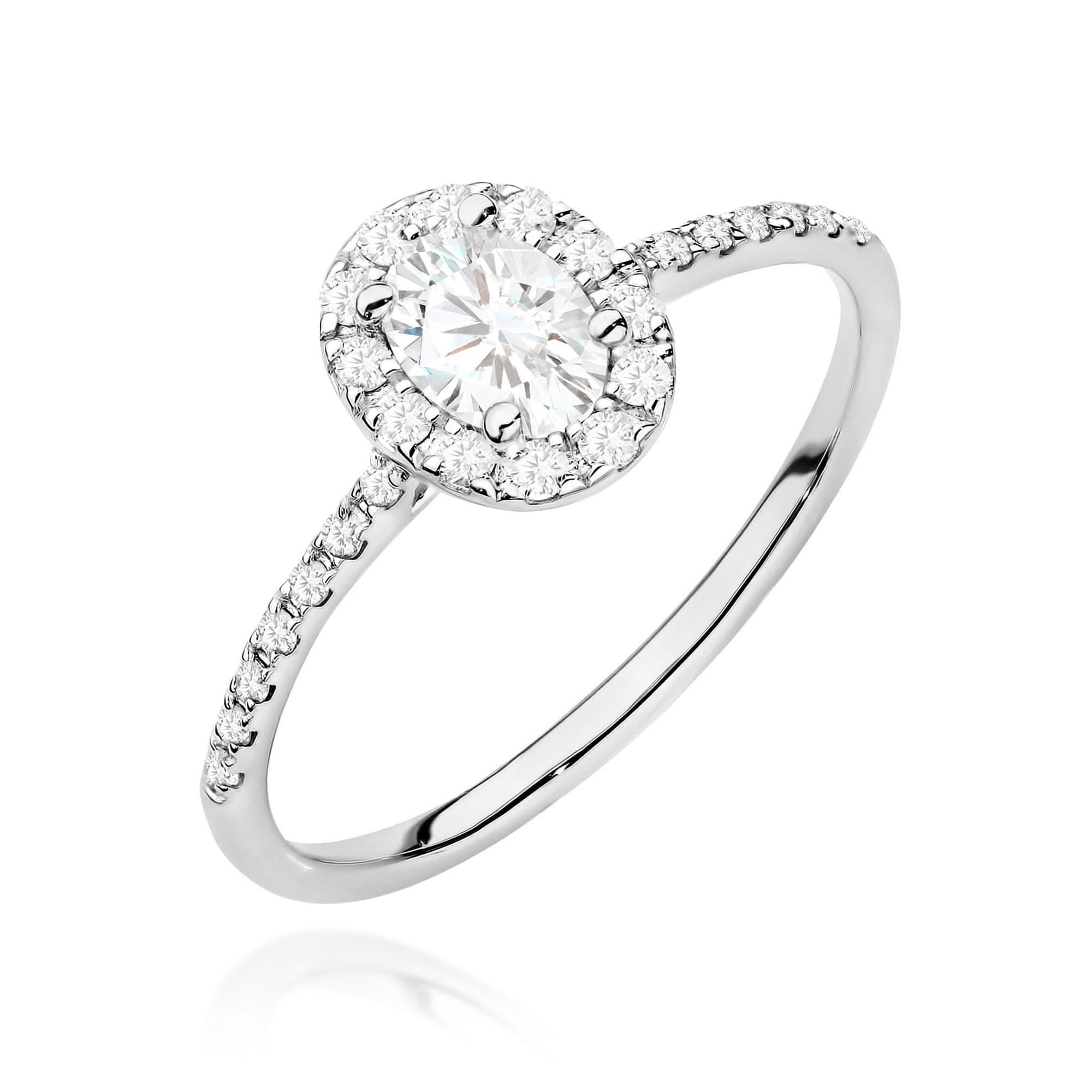 Inel Aur 14K Diamant Cultivat în Laborator Oval 0.30ct W0584
