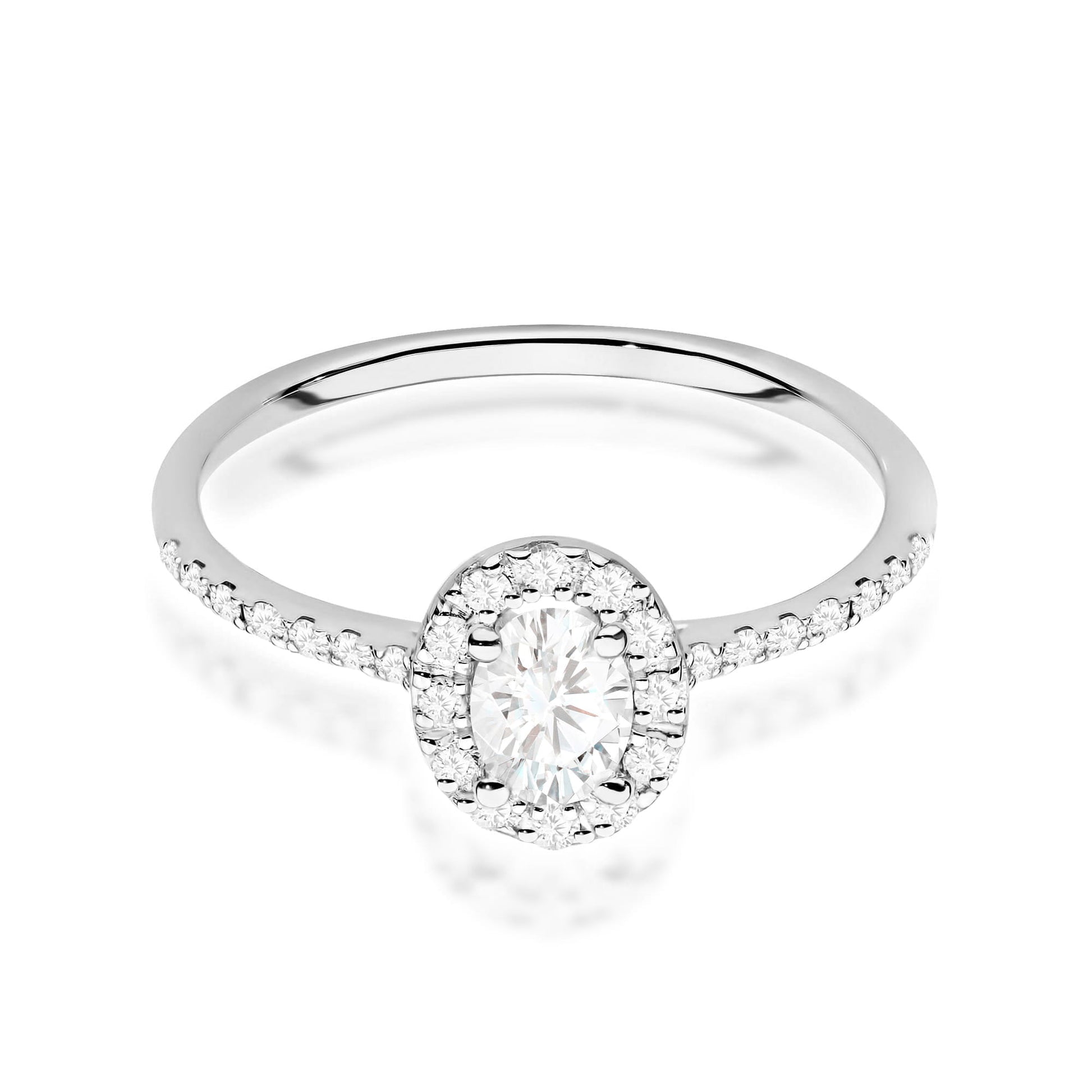 Inel Aur 14K Diamant Cultivat în Laborator Oval 0.30ct W0584