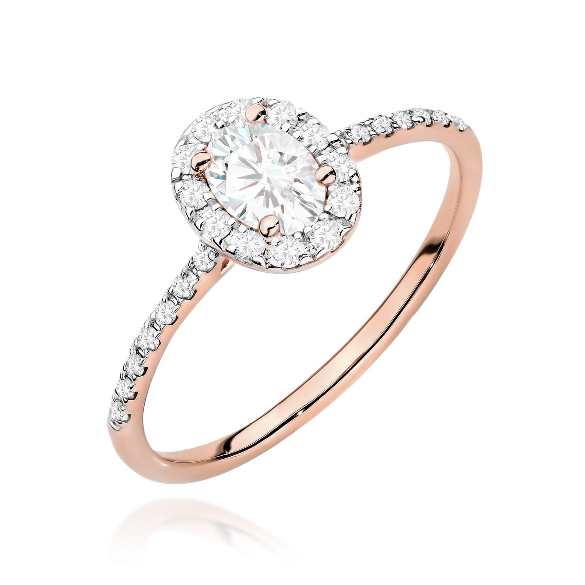 Inel Aur 14K Diamant Cultivat în Laborator Oval 0.30ct W0584