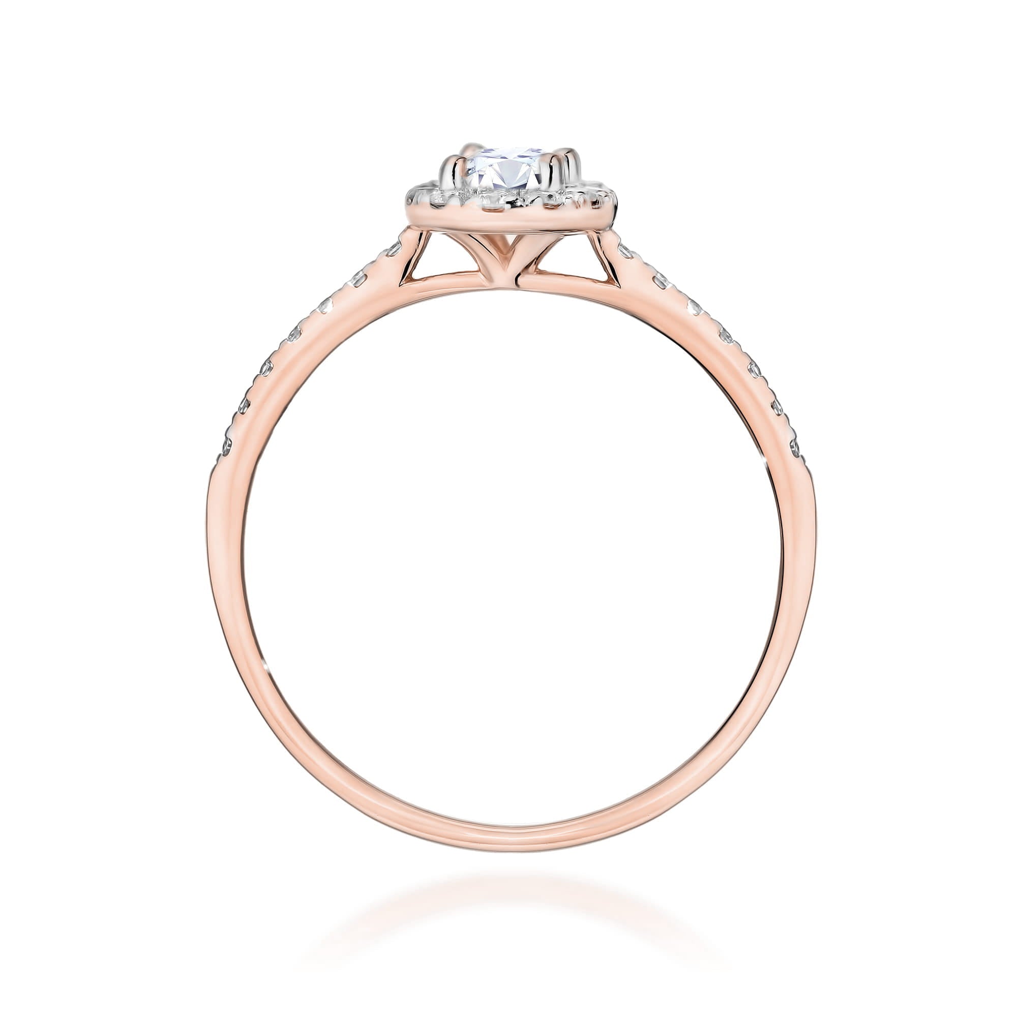 Inel Aur 14K Diamant Cultivat în Laborator Oval 0.30ct W0584