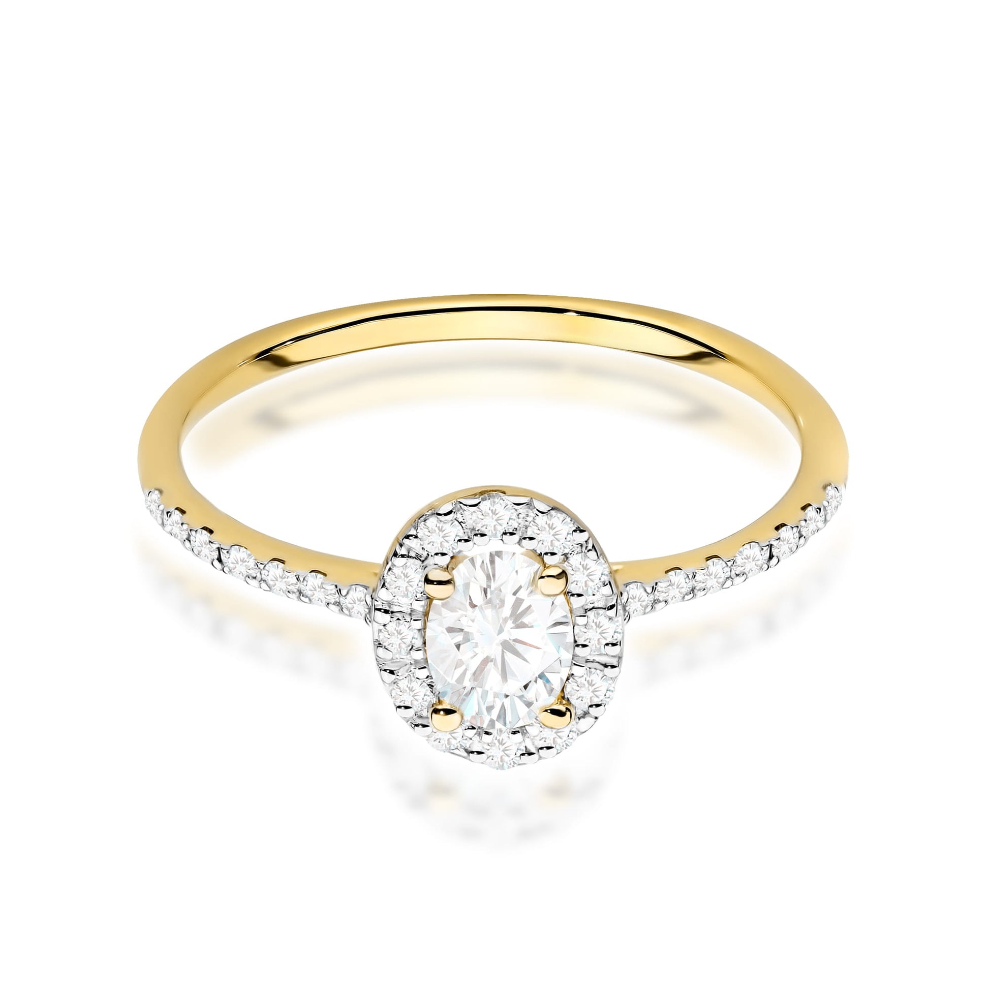 Inel Aur 9K cu Diamante Naturale 0.47 ct