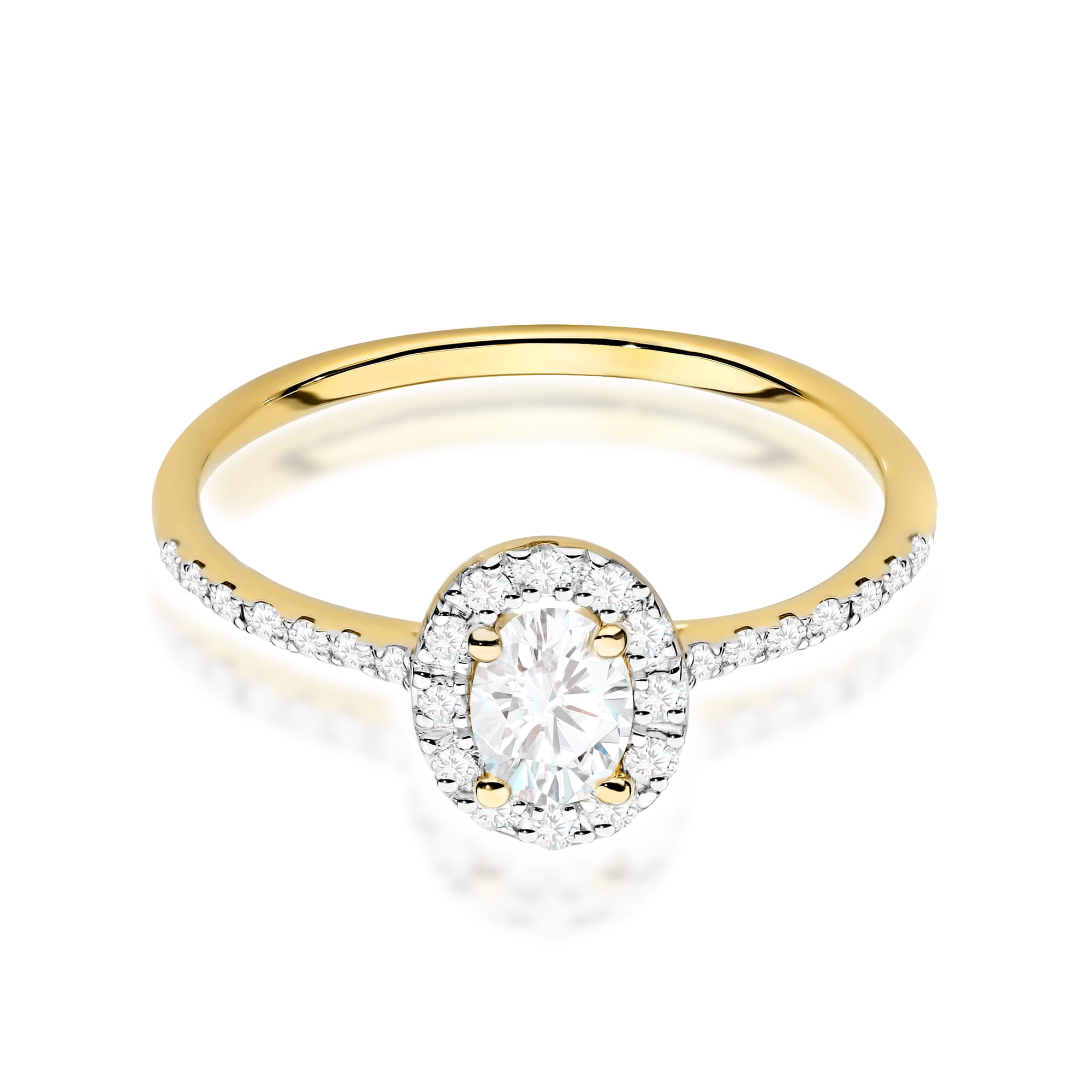Inel Aur 9K cu Diamante Naturale 0.47 ct