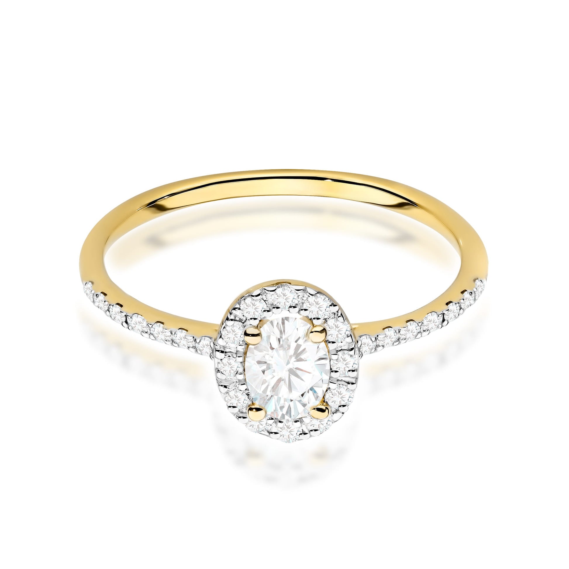 Inel Aur 9K cu Diamante de Laborator 0.47 ct