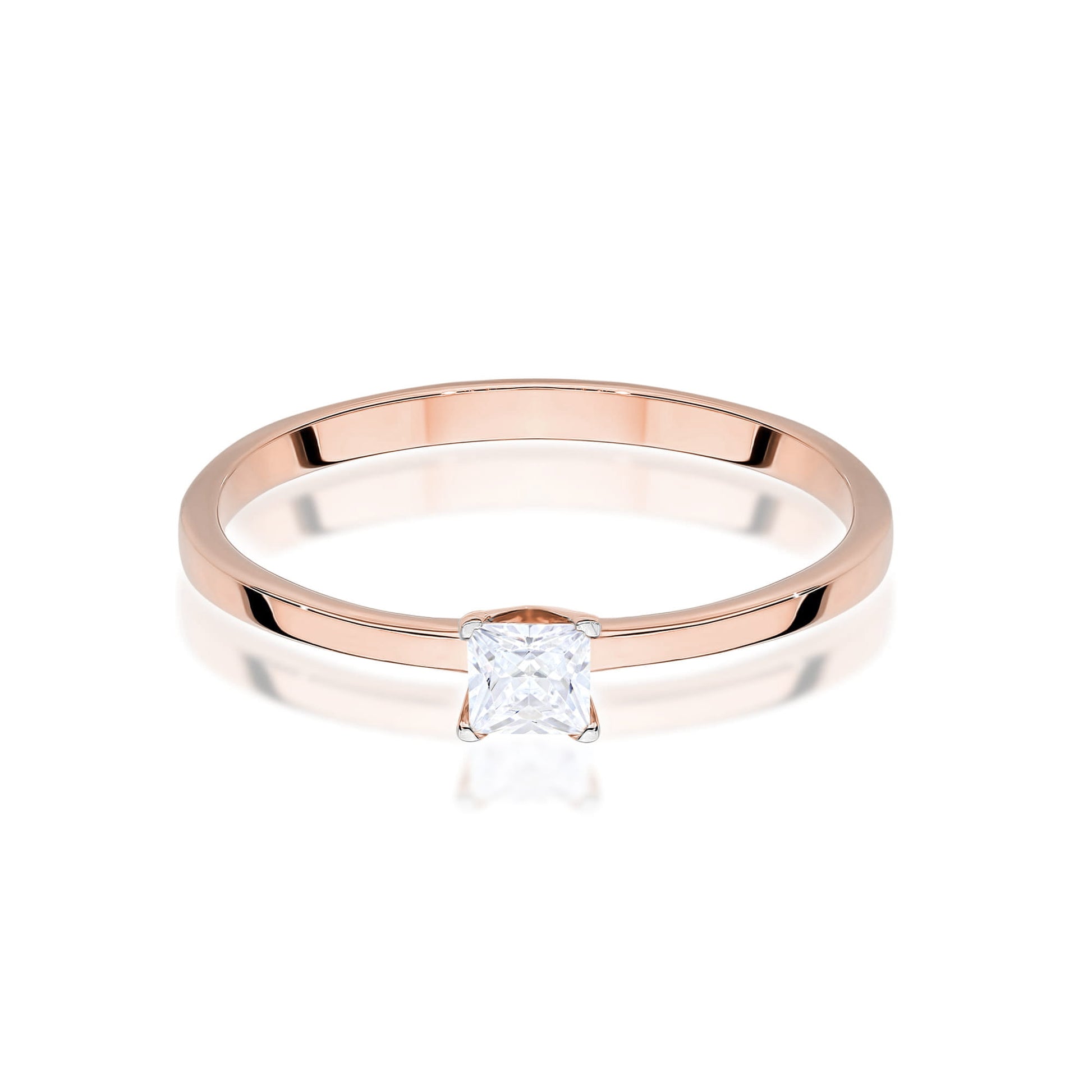 Inel Aur 14K Diamant Cultivat 0,15ct - Model W0586