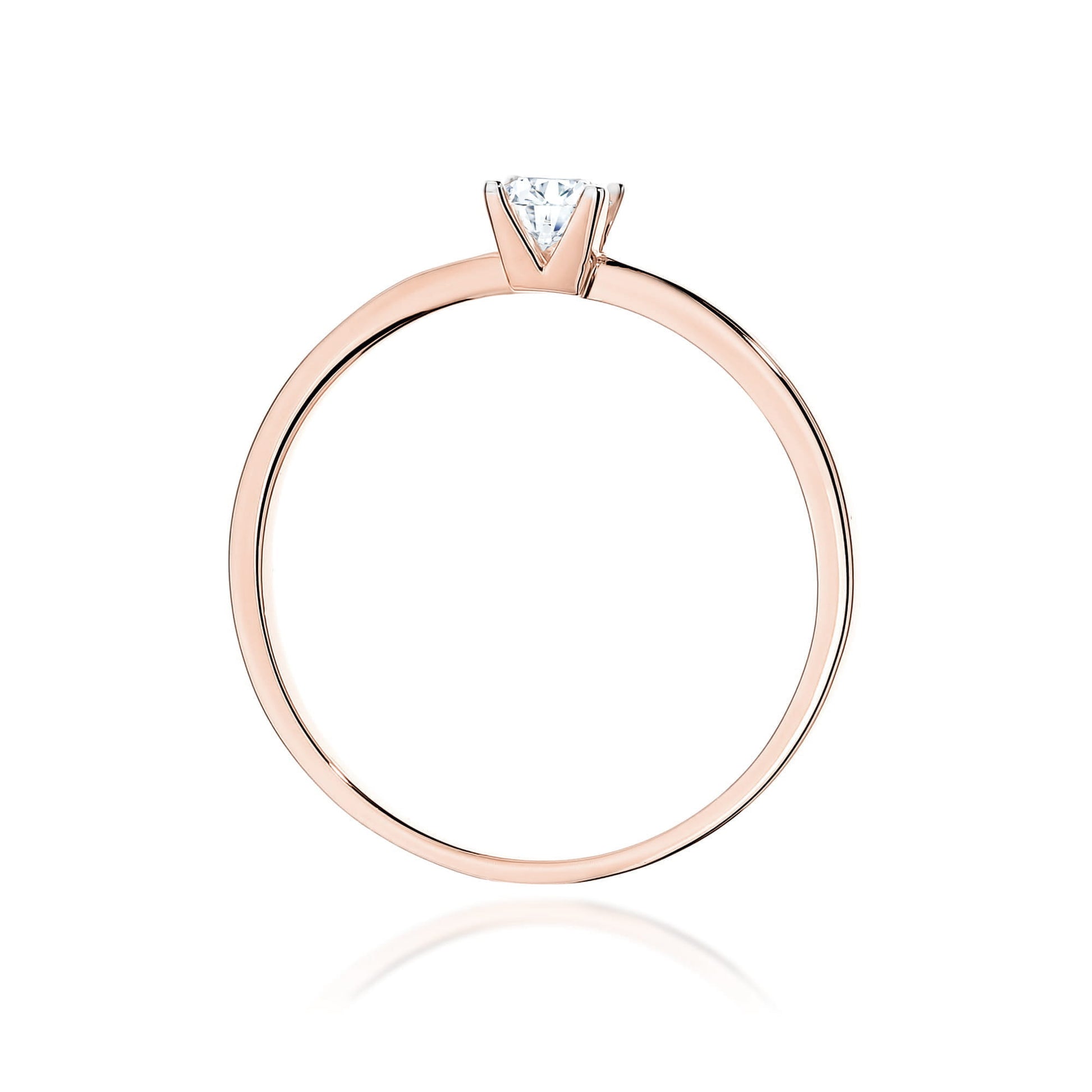 Inel Aur 14K Diamant Cultivat 0,15ct - Model W0586