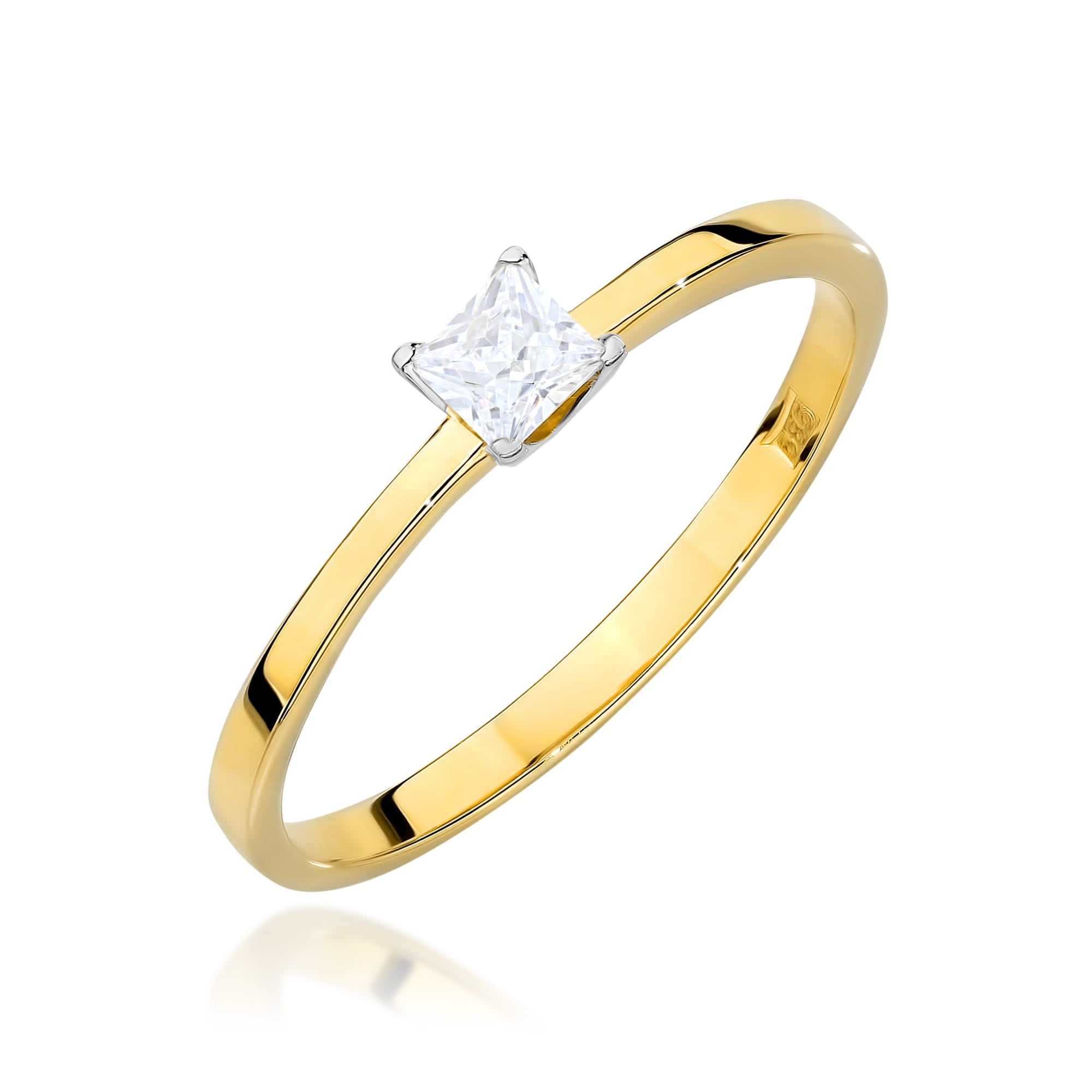 Inel Aur 14K cu Diamant Natural 0.15 ct