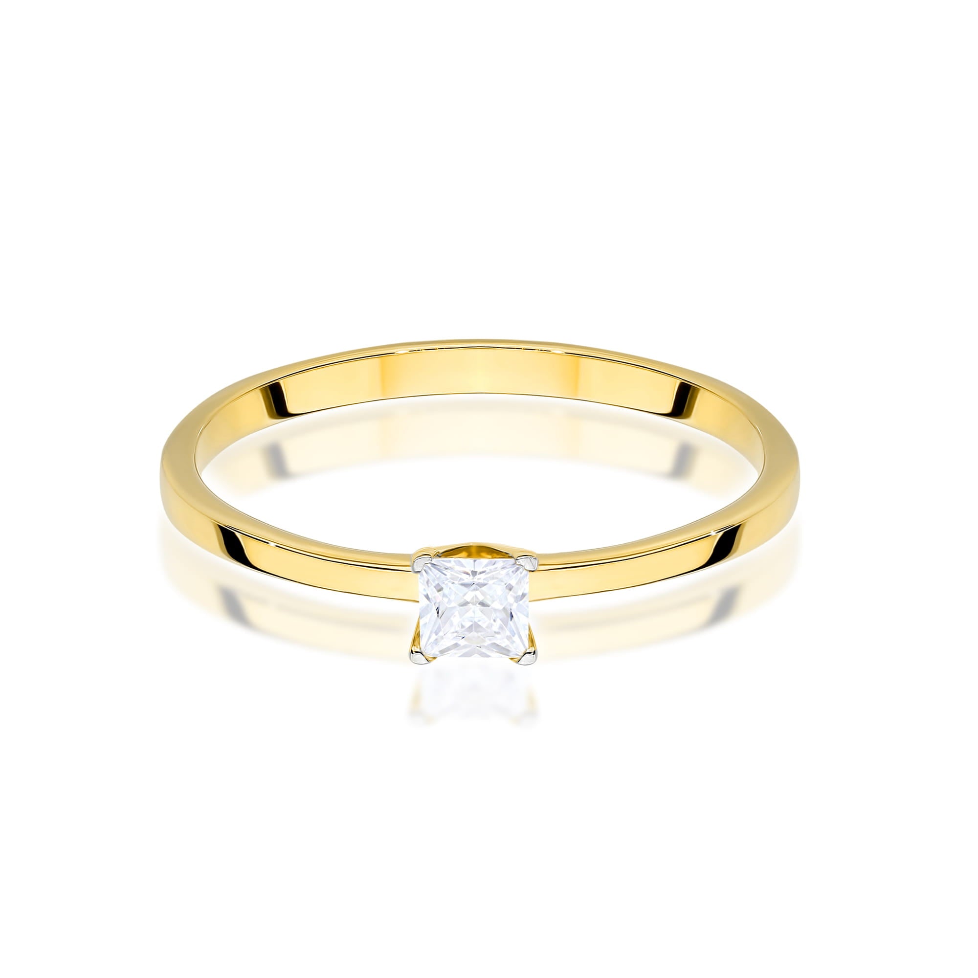 Inel Aur 9K cu Diamant Natural 0.15 ct