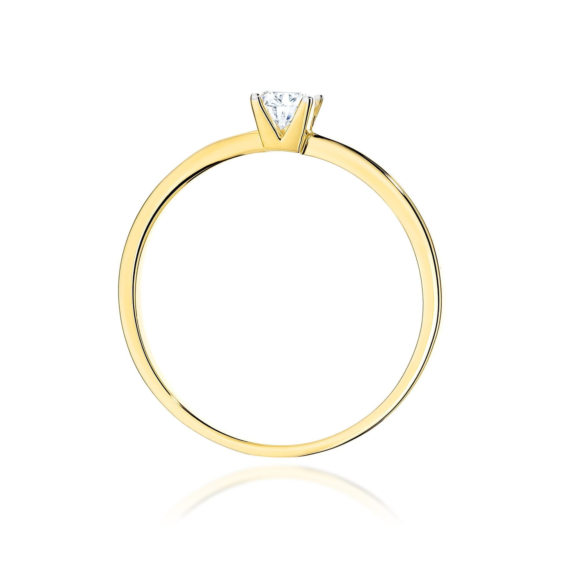 Inel Aur 9K cu Diamant Natural 0.15 ct
