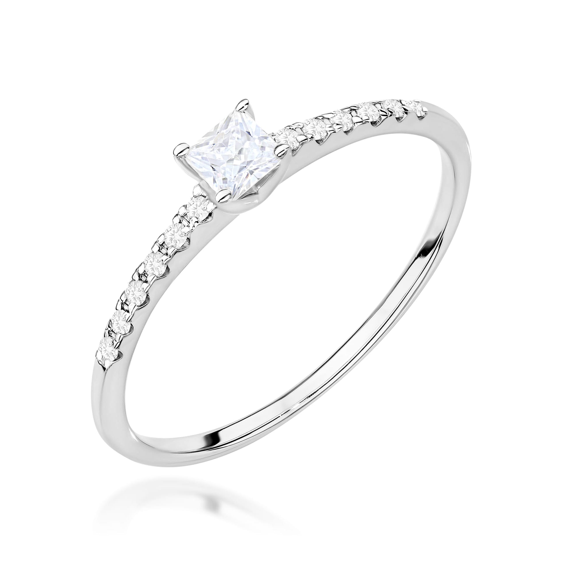 Inel Aur 9K cu Diamant Natural 0.15 ct