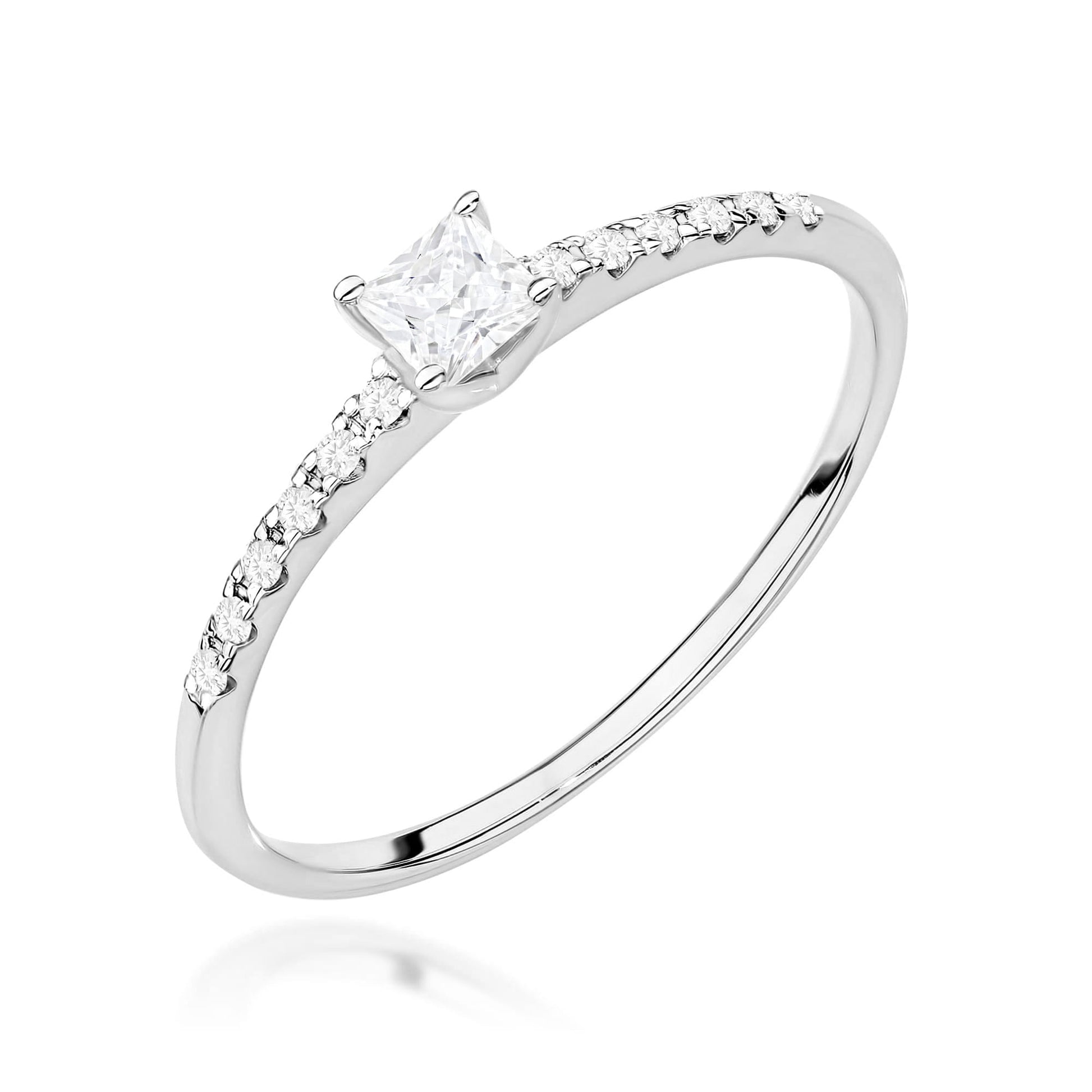 Inel Aur 9K cu Diamante de Laborator 0.21 ct