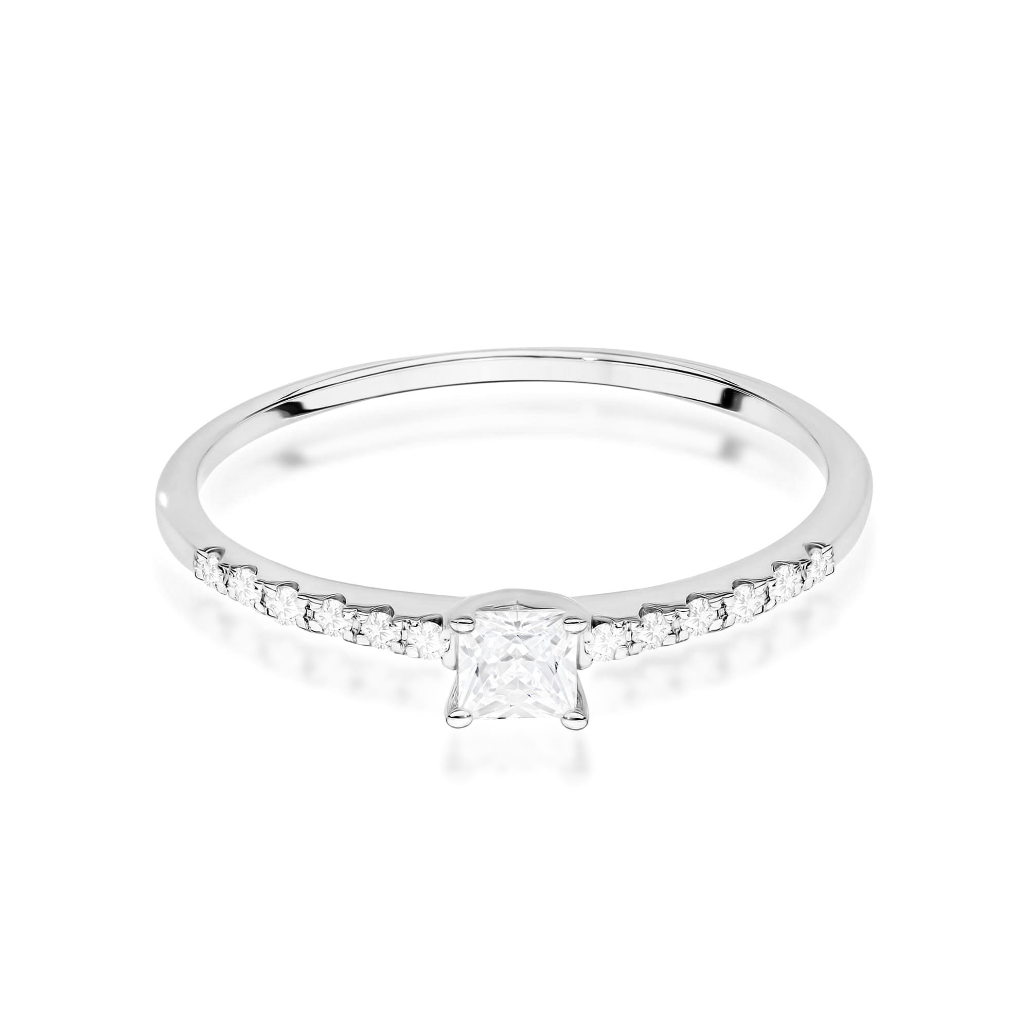 Inel Aur 9K cu Diamante de Laborator 0.21 ct